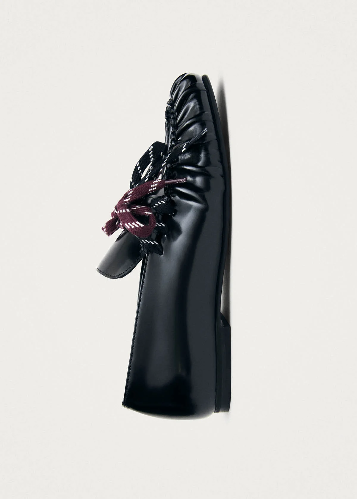 Aven Lace Black Leather Loafers - Image 4