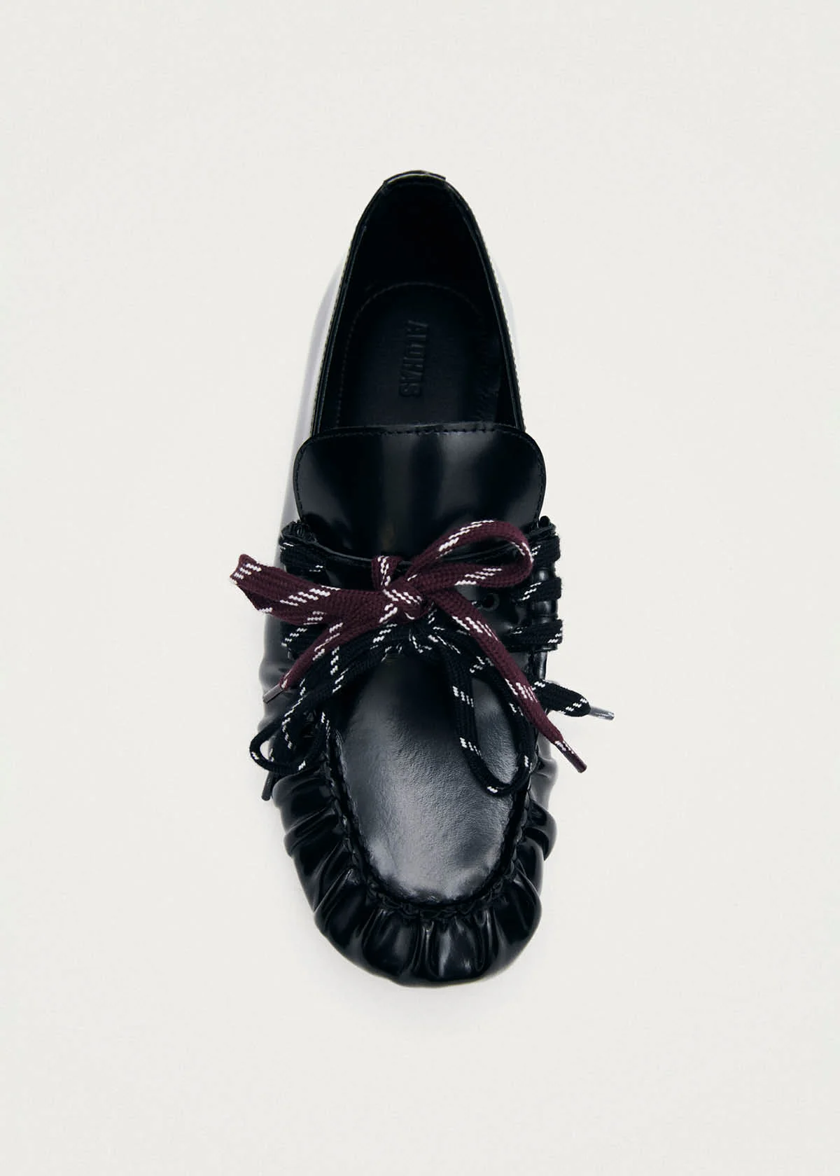 Aven Lace Black Leather Loafers - Image 5