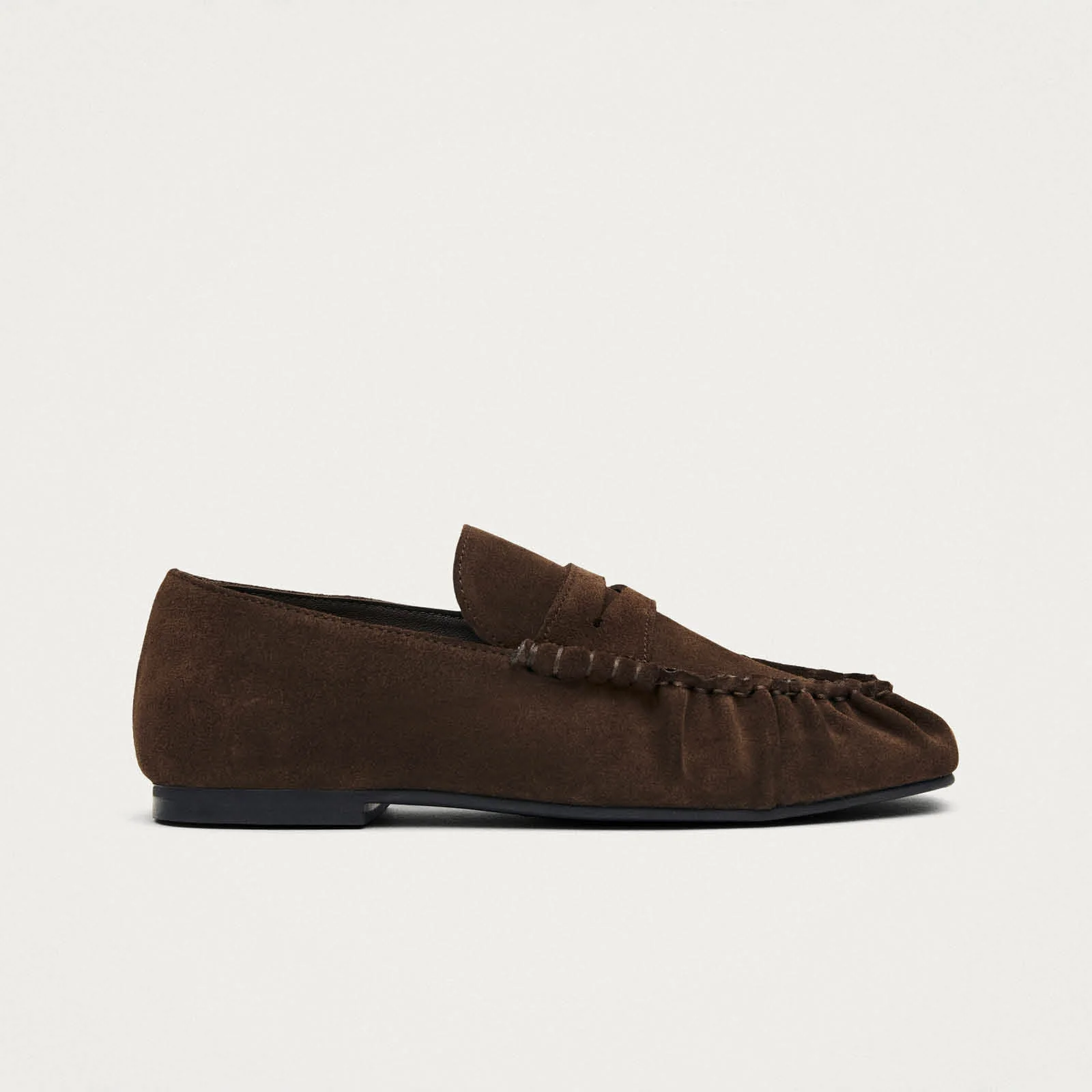 Aven Suede Brown Leather Loafers - Image 3