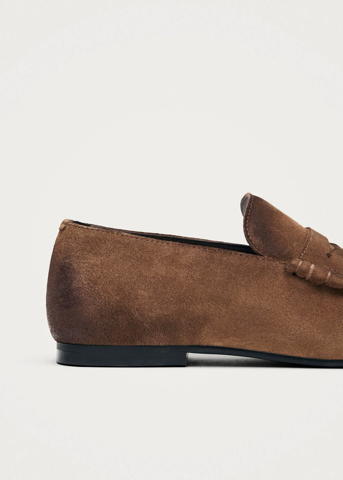 Aven Vintage Effect Suede Brown Leather Loafers - Image 7