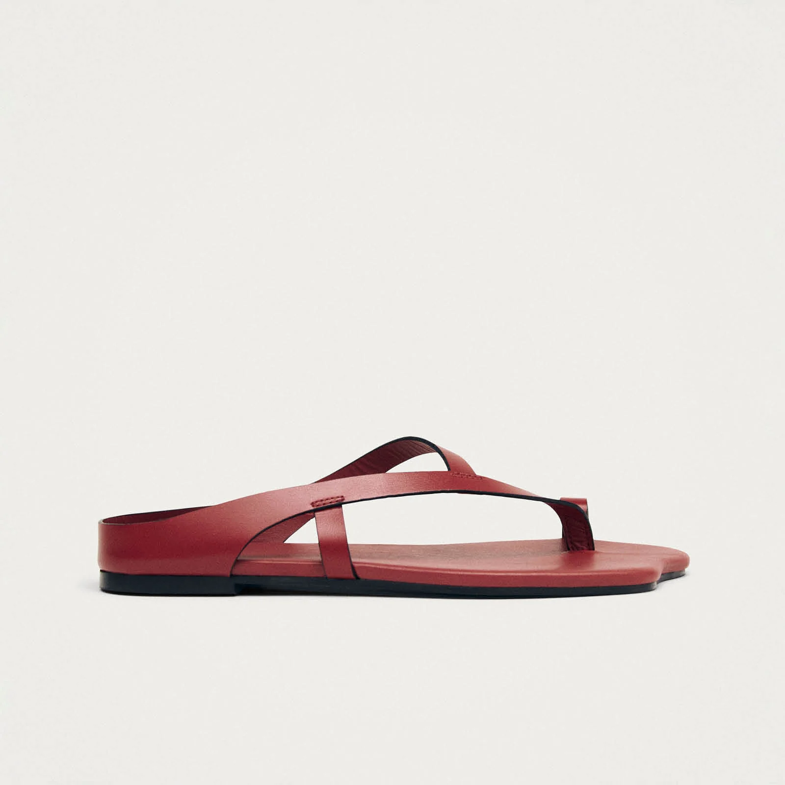 Dawn Red Leather Sandals - Image 3