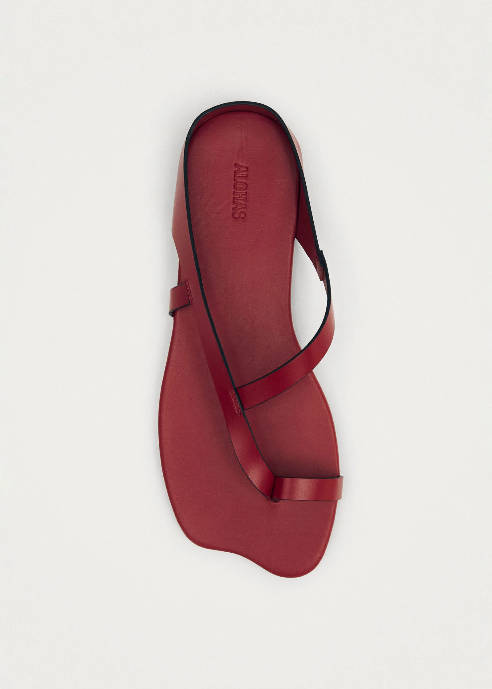 Dawn Red Leather Sandals - Image 5