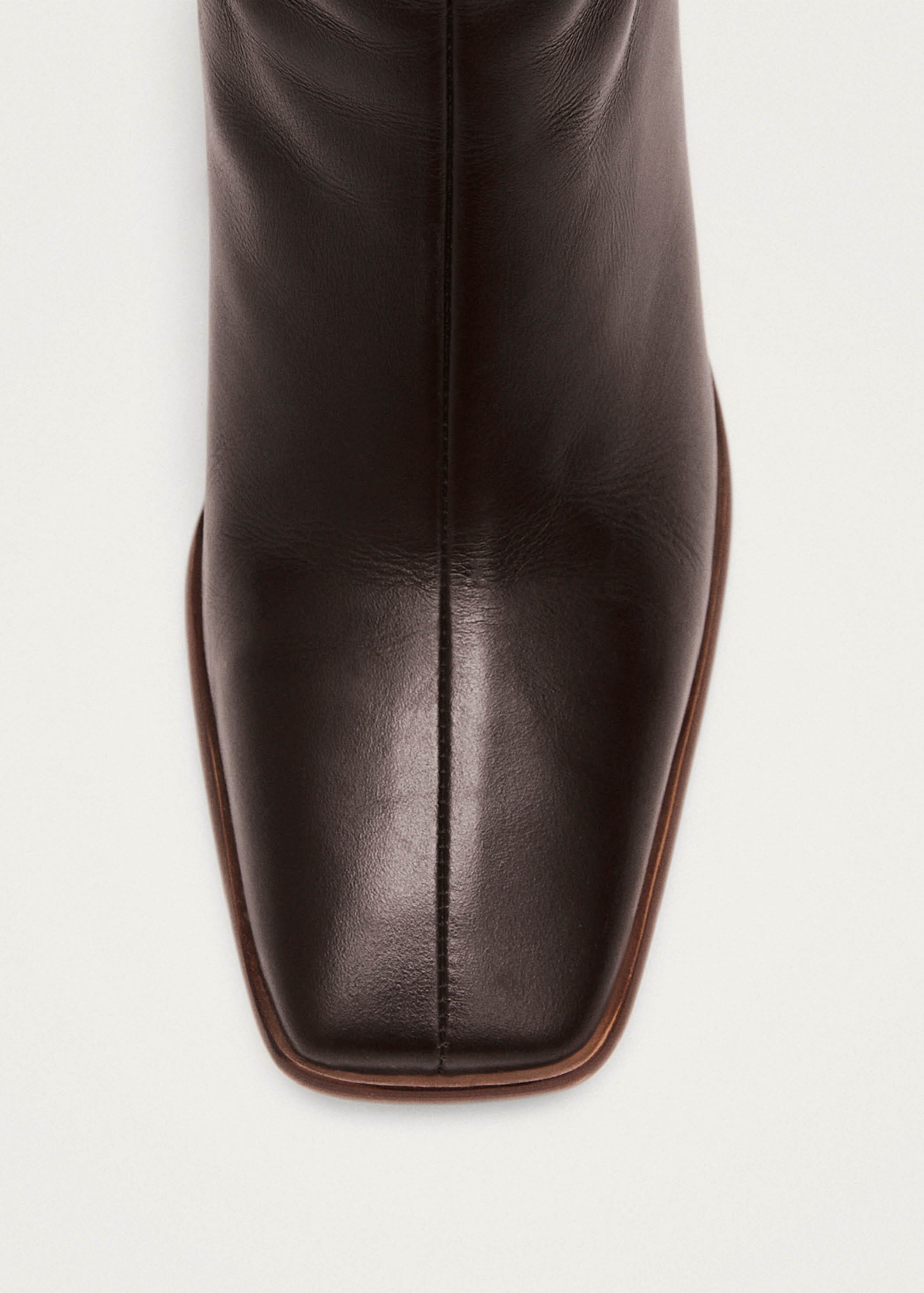 East Coffee Brown Leather Boots - Image 6