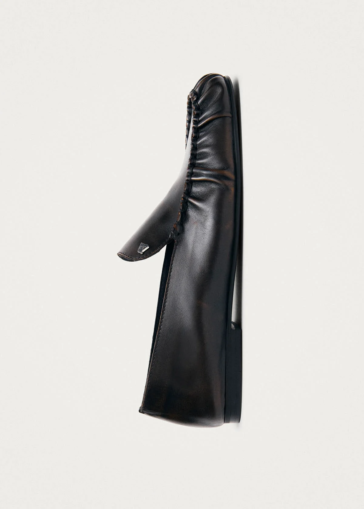Gabe Vintage Effect Brown Leather Loafers - Image 4