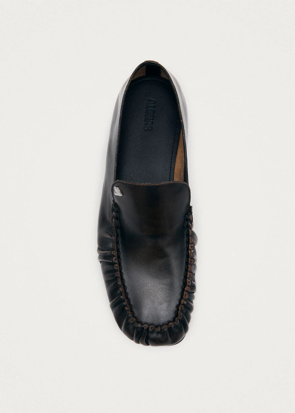 Gabe Vintage Effect Brown Leather Loafers - Image 5