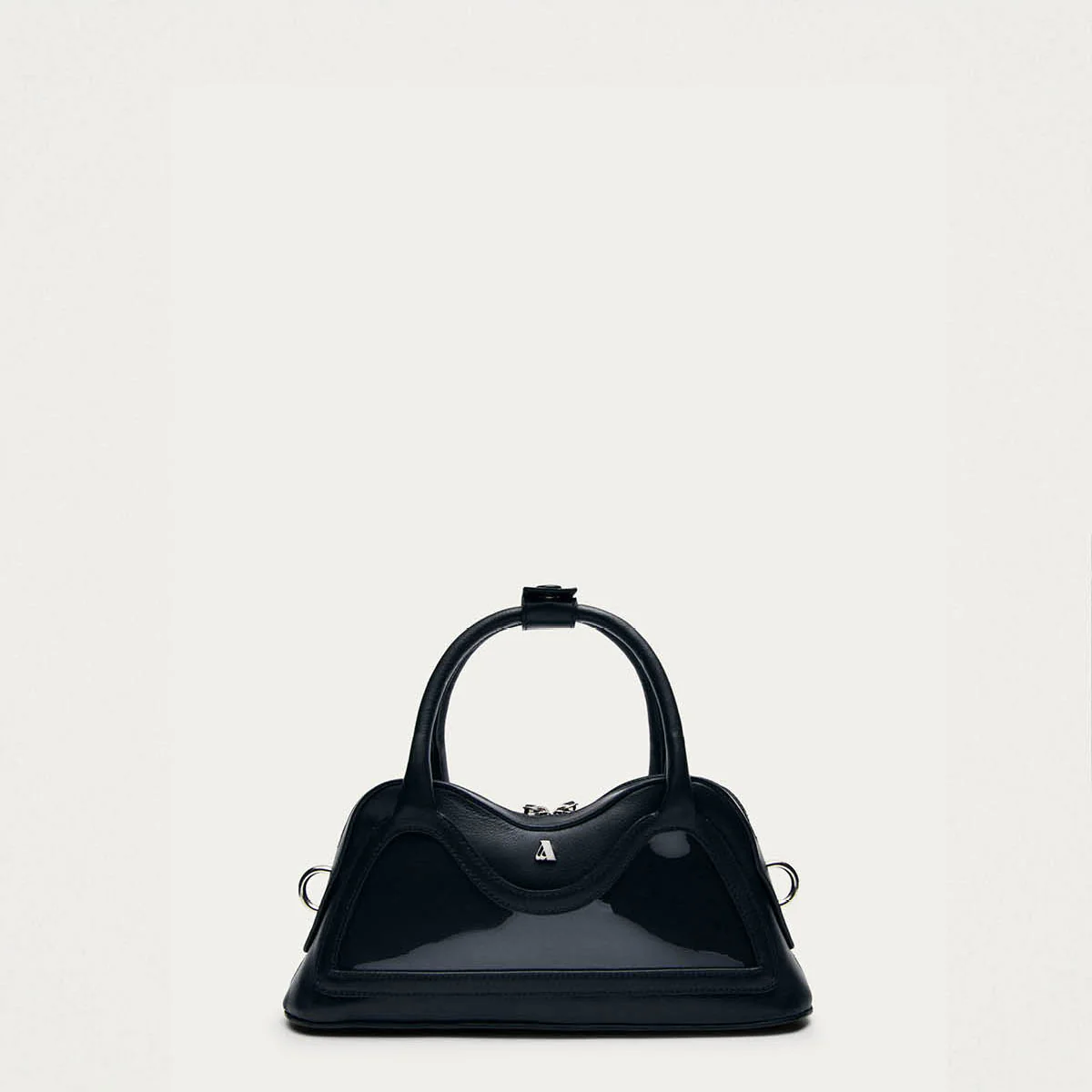 Hilma Mini Vinyl Black Leather Bag - Image 3