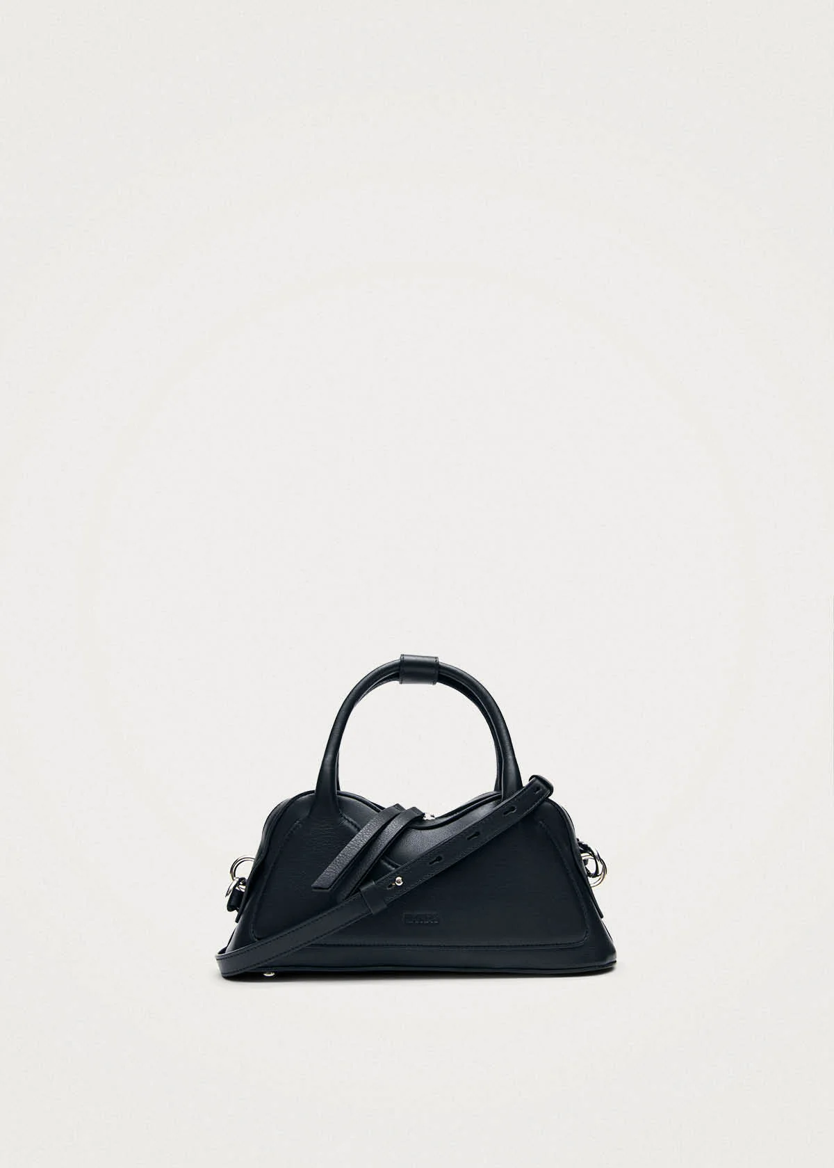 Hilma Mini Vinyl Black Leather Bag - Image 5