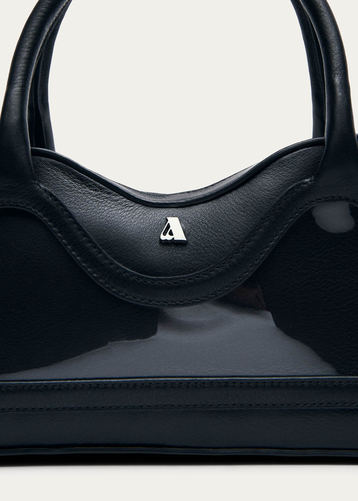 Hilma Mini Vinyl Black Leather Bag - Image 6