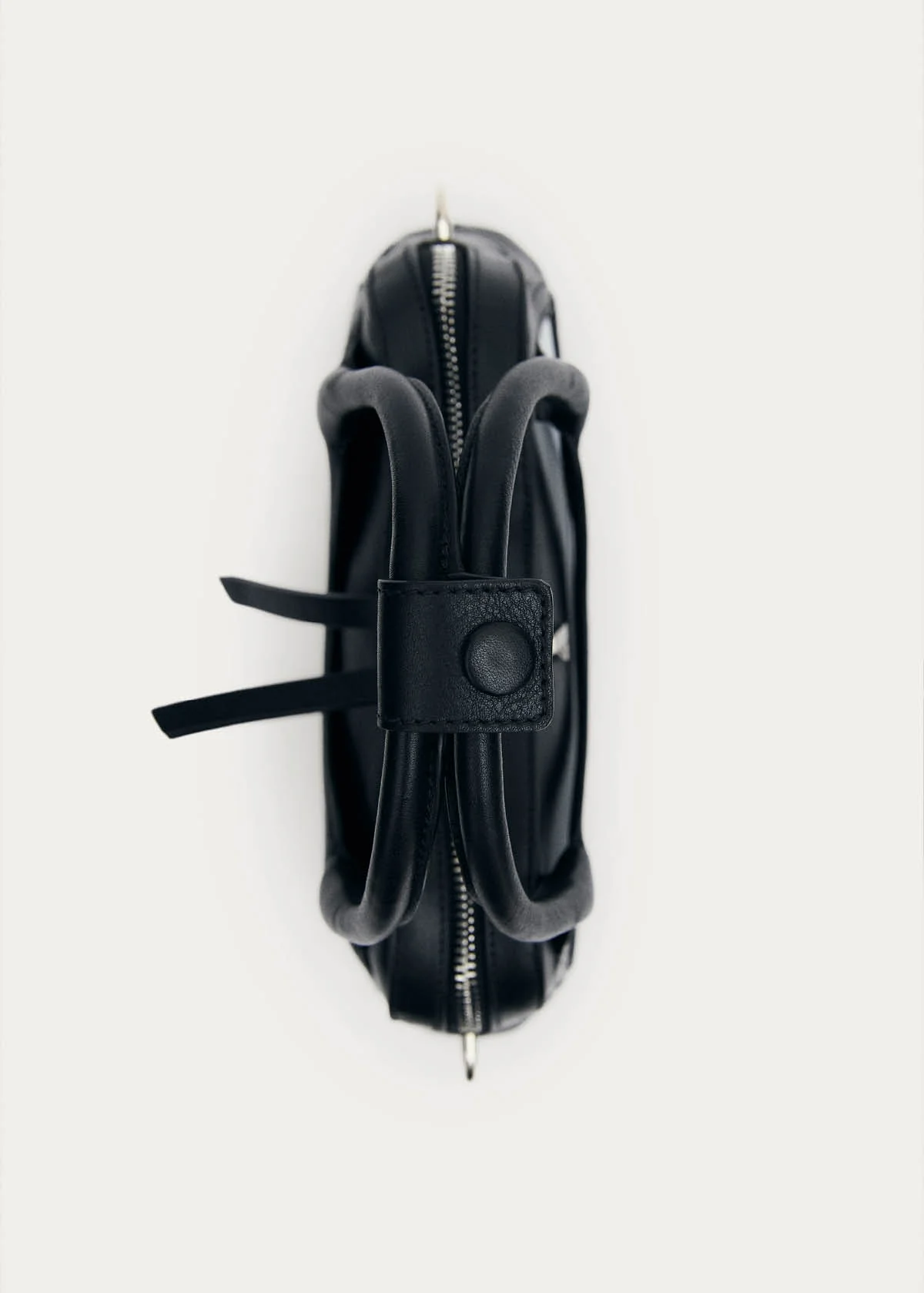 Hilma Mini Vinyl Black Leather Bag - Image 7