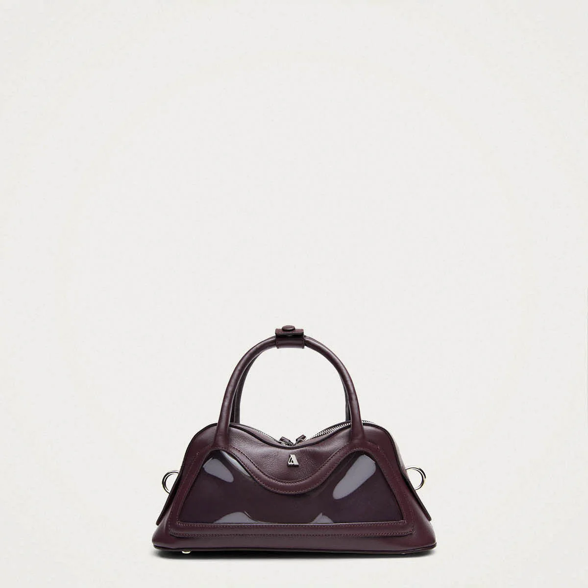 Hilma Mini Vinyl Burgundy Leather Bag - Image 3