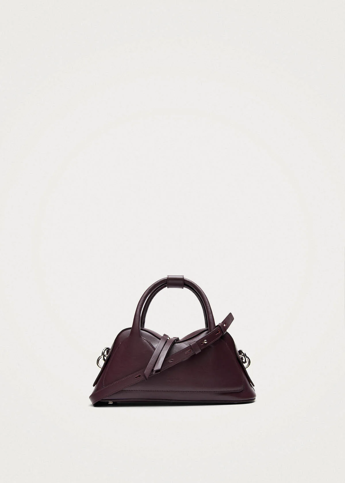 Hilma Mini Vinyl Burgundy Leather Bag - Image 5