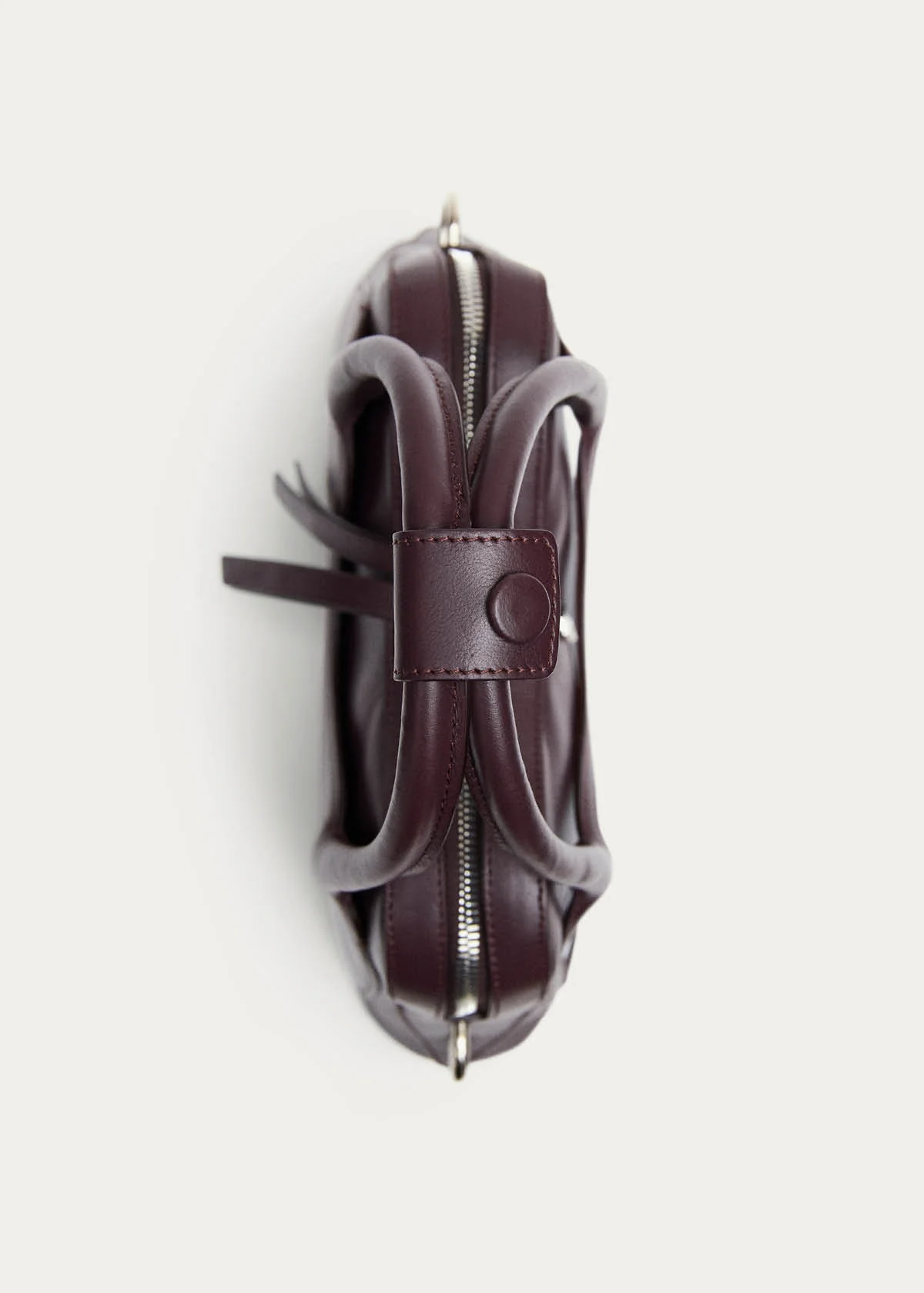 Hilma Mini Vinyl Burgundy Leather Bag - Image 7
