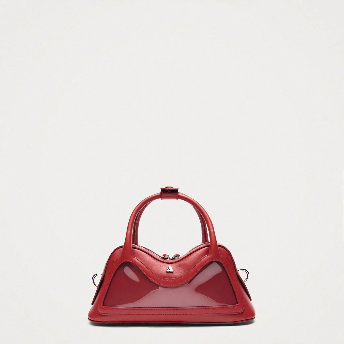 Hilma Mini Vinyl Red Leather Bag - Image 3