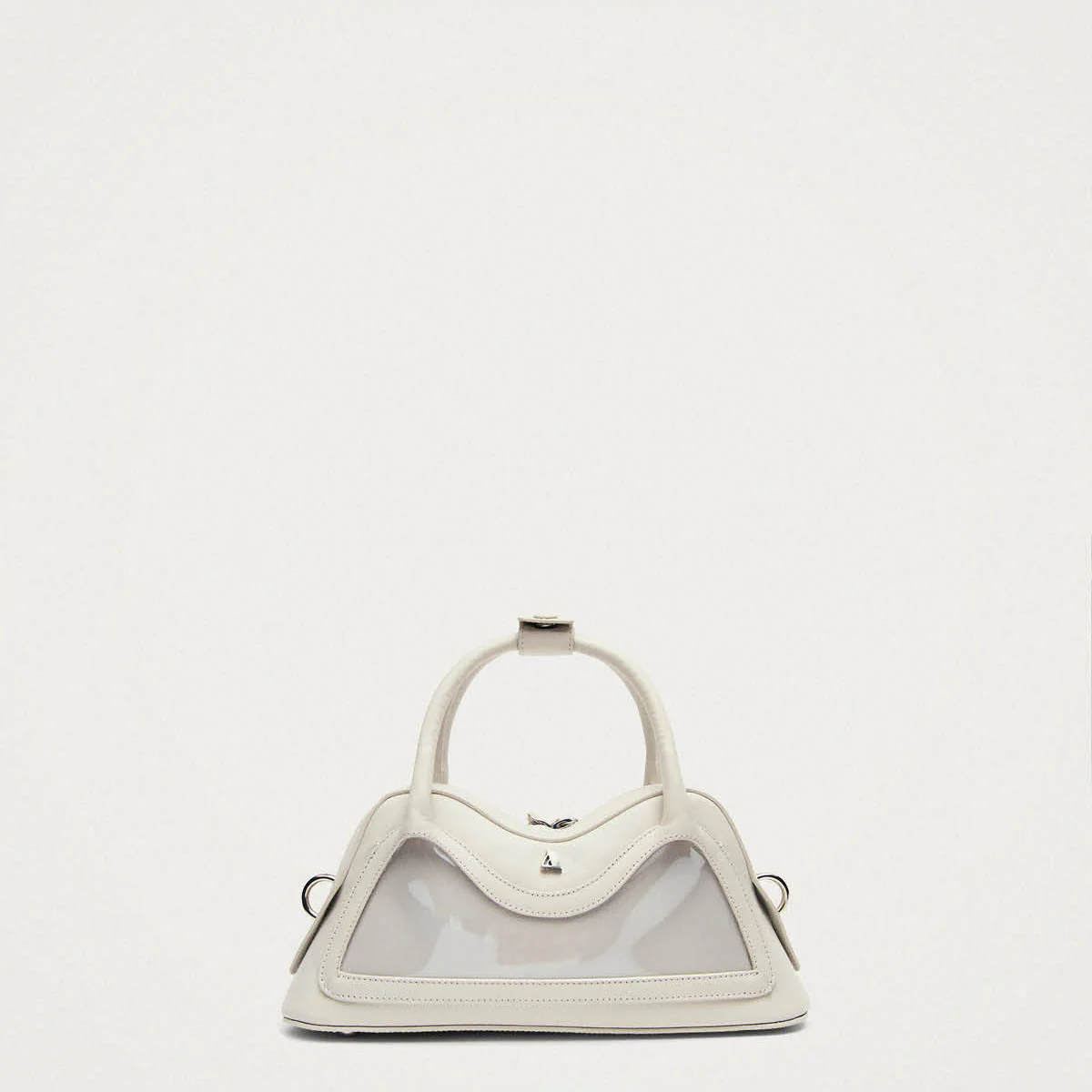 Hilma Mini Vinyl White Leather Bag - Image 3