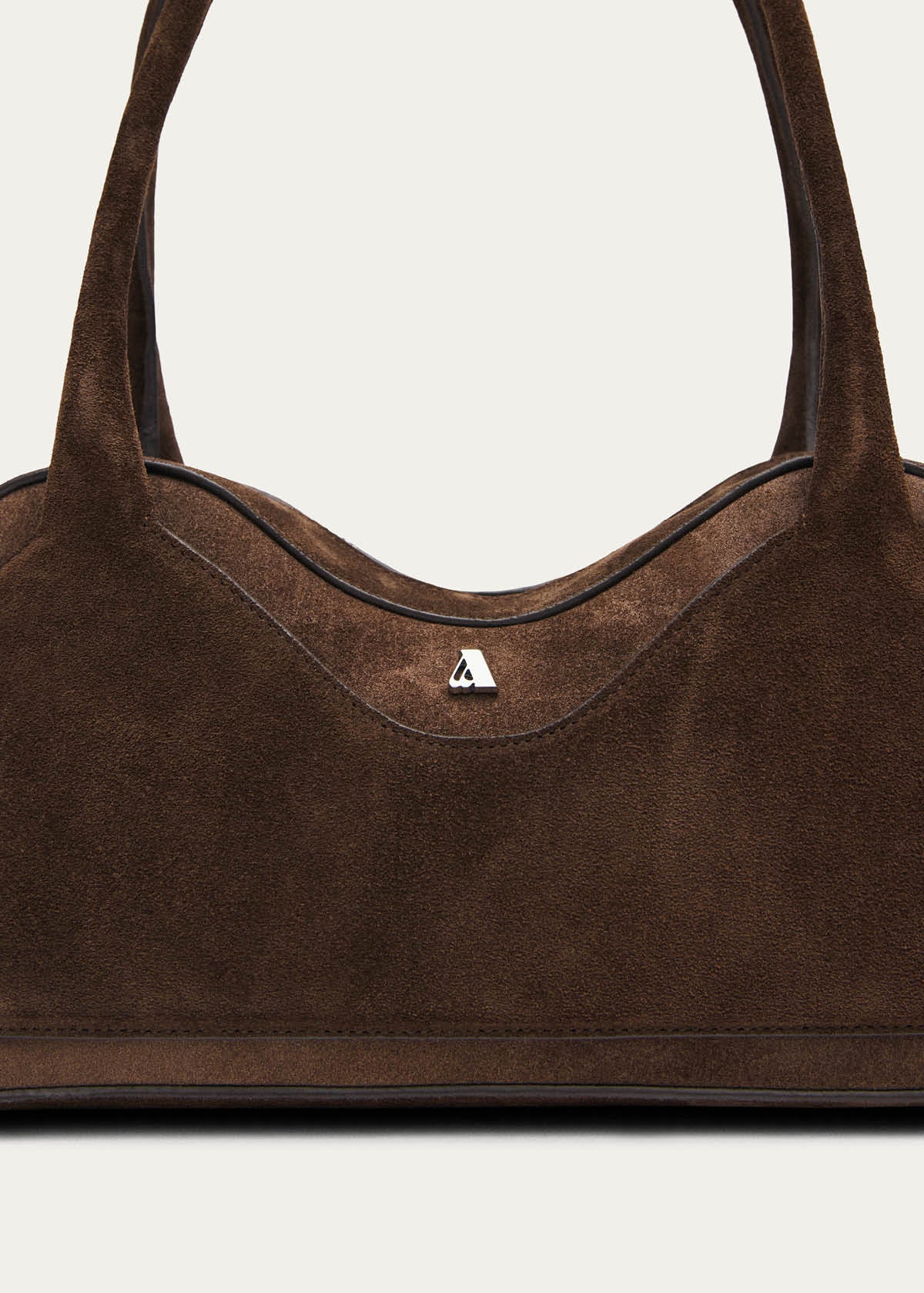 Hilma Suede Brown Leather Bag - Image 6