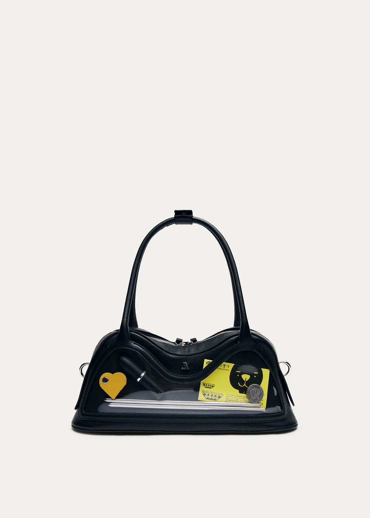 Hilma Vinyl Black Leather Bag - Image 4