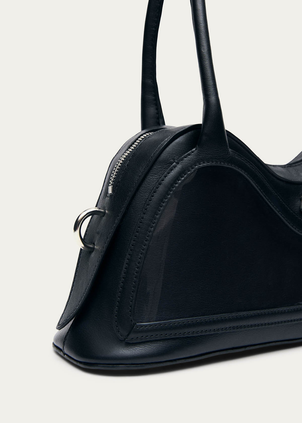 Hilma Vinyl Black Leather Bag - Image 8