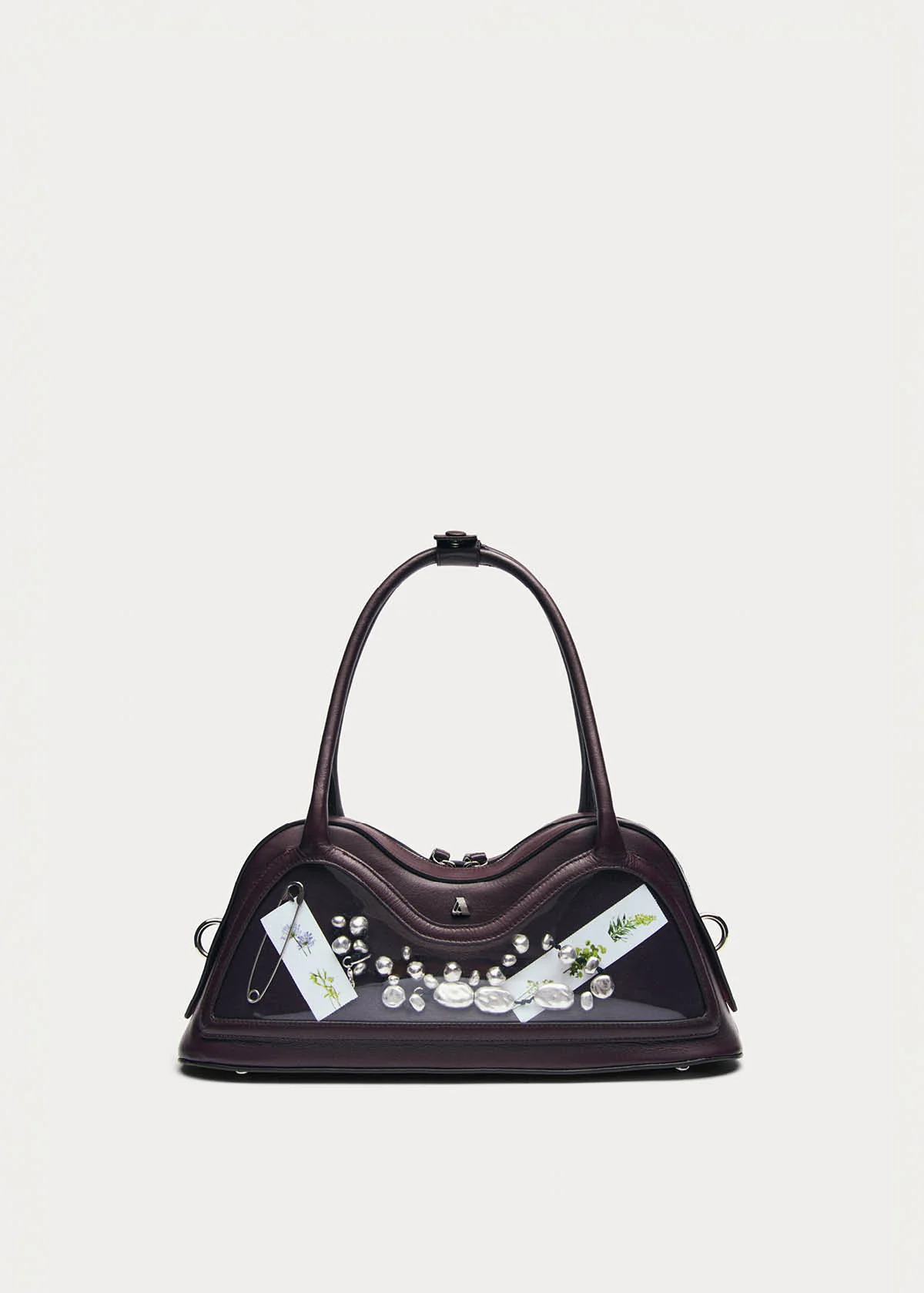 Hilma Vinyl Burgundy Leather Bag - Image 4