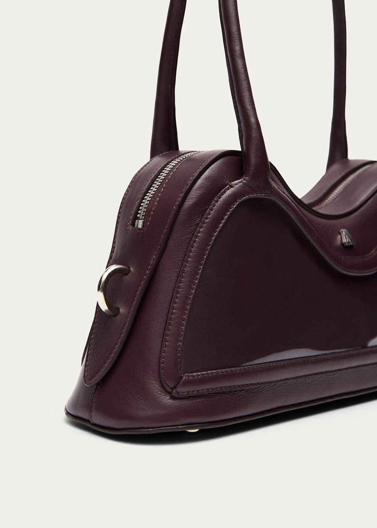 Hilma Vinyl Burgundy Leather Bag - Image 8