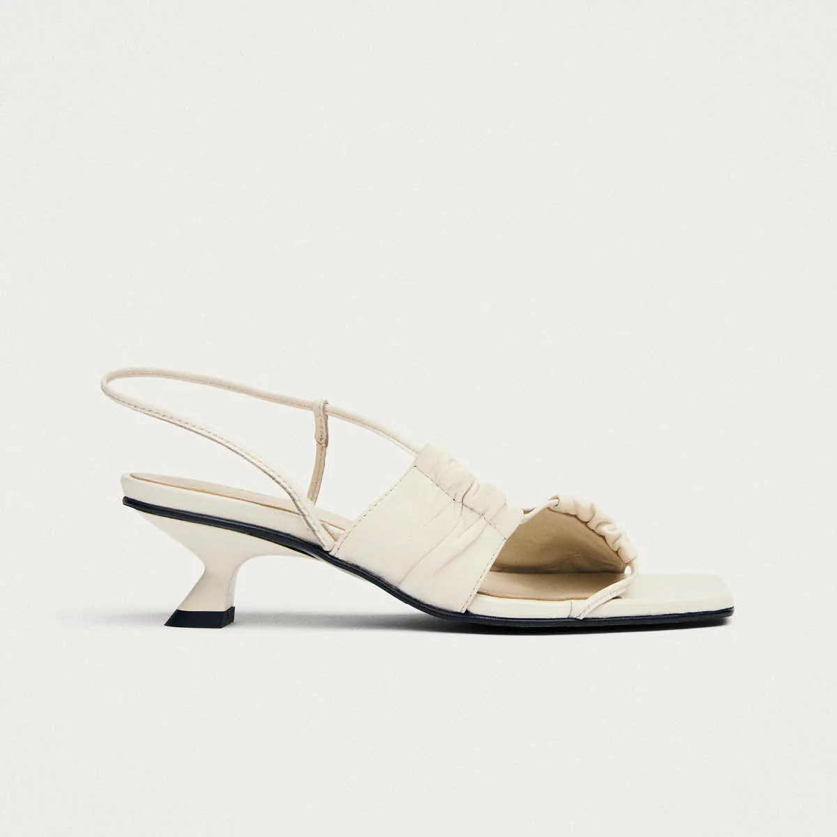 Juniper Cream Leather Sandals - Image 3