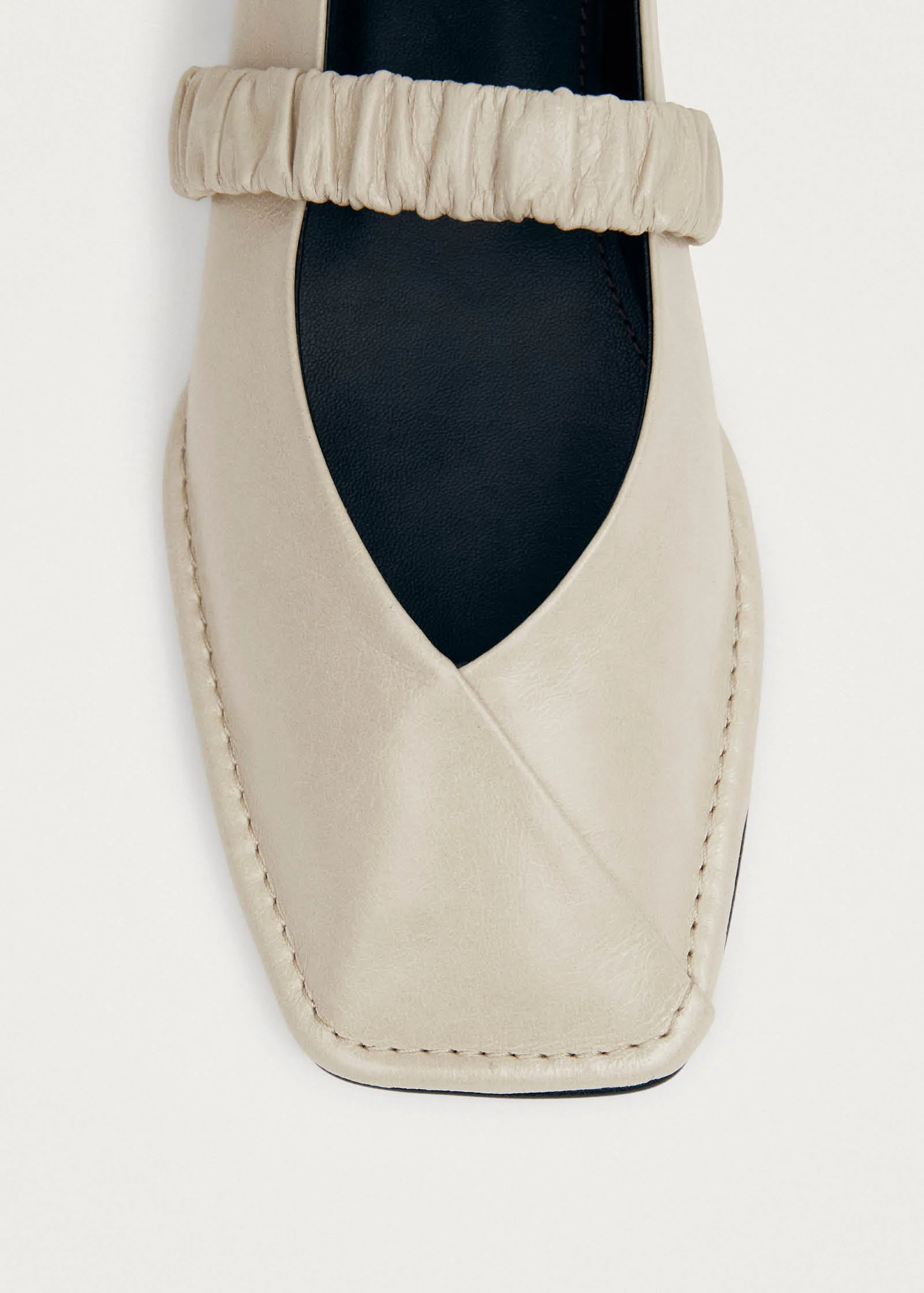 Lautan Cream Leather Ballet Flats - Image 7