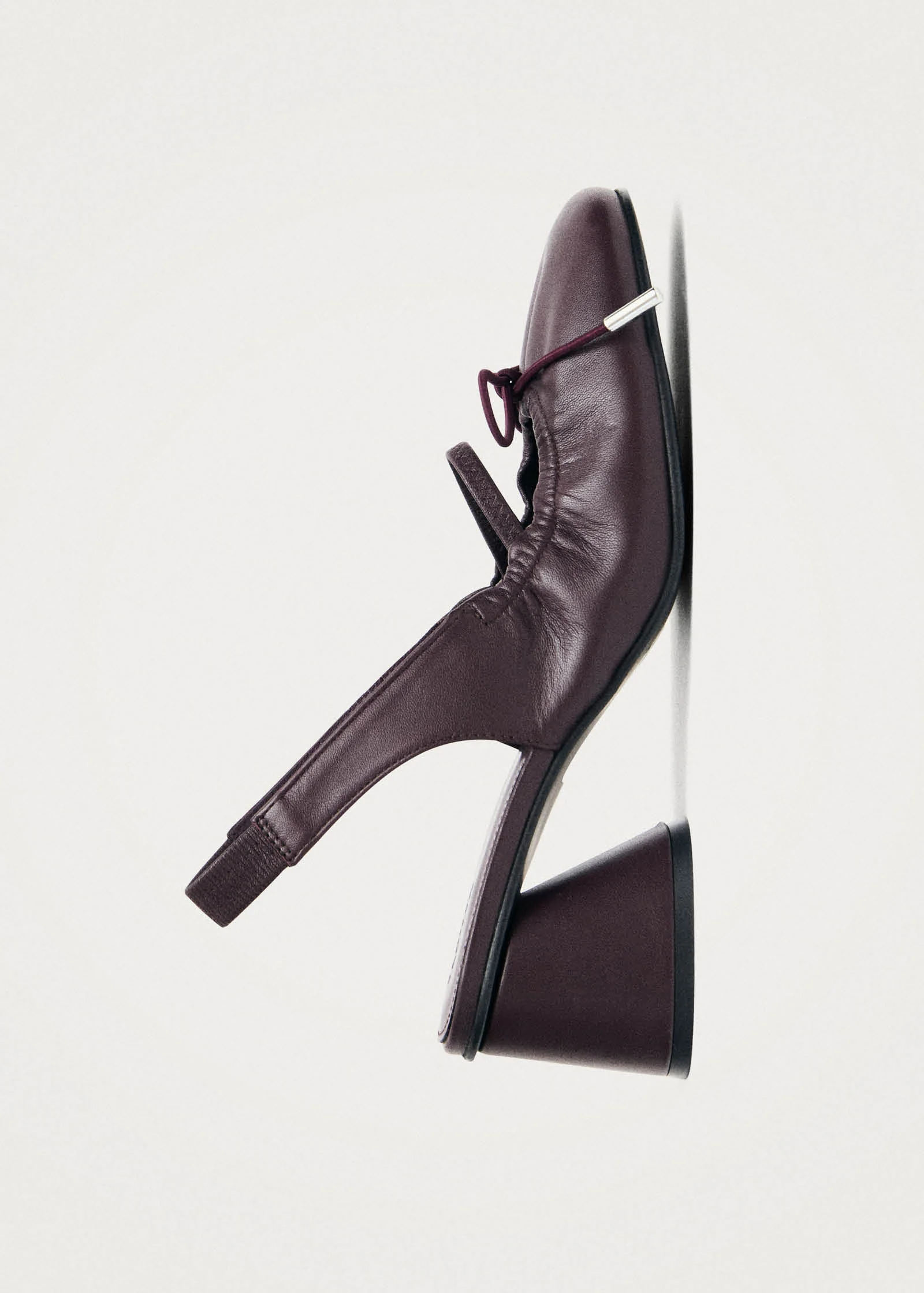 Marly Burgundy Leather Pumps - Image 4