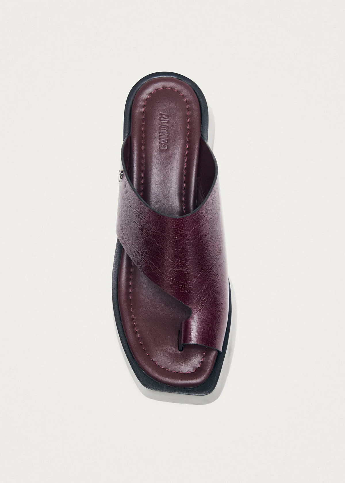 Nova Rift Burgundy Leather Sandals - Image 5