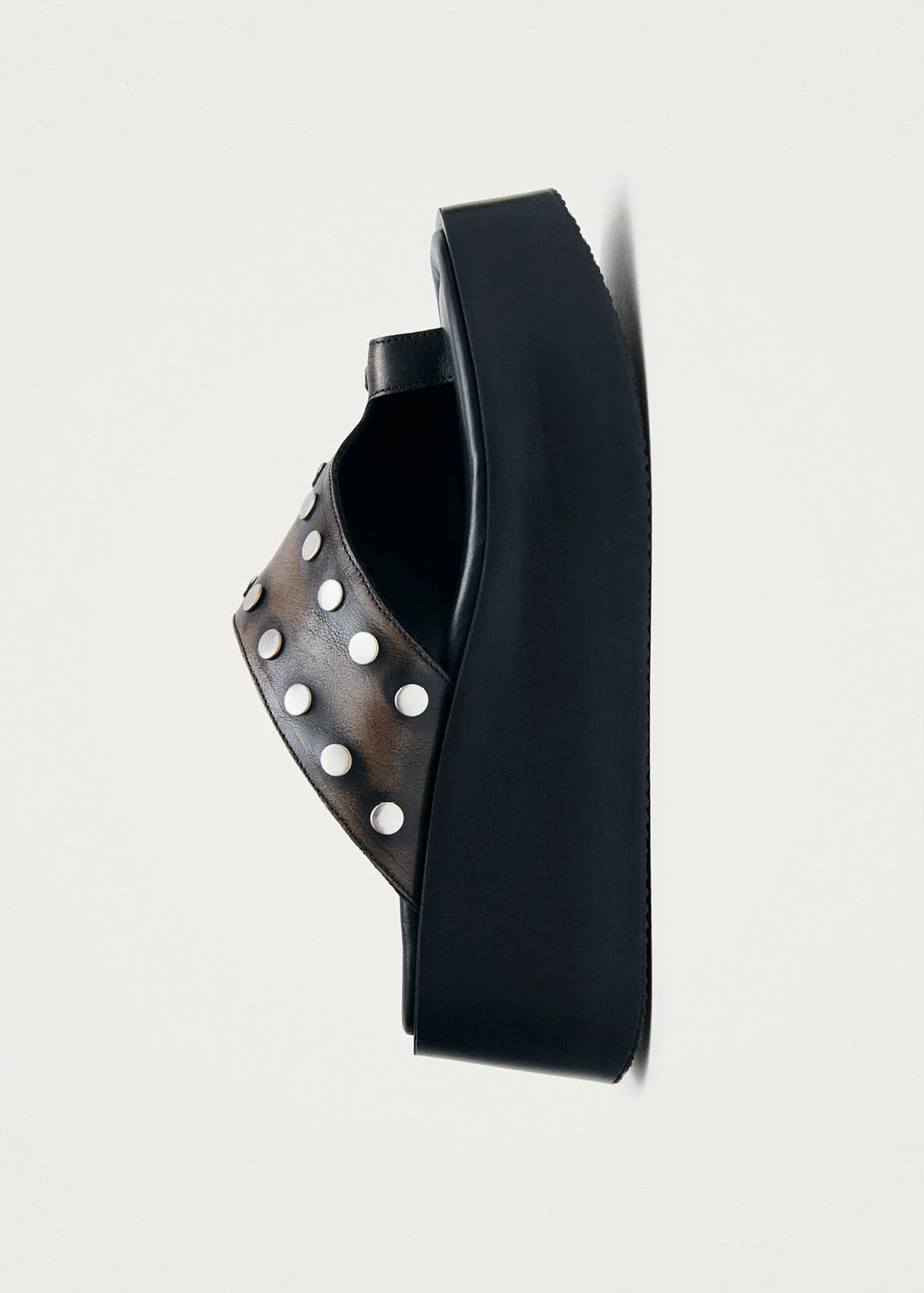 Nova Studs Vintage Effect Brown Leather Sandals - Image 4