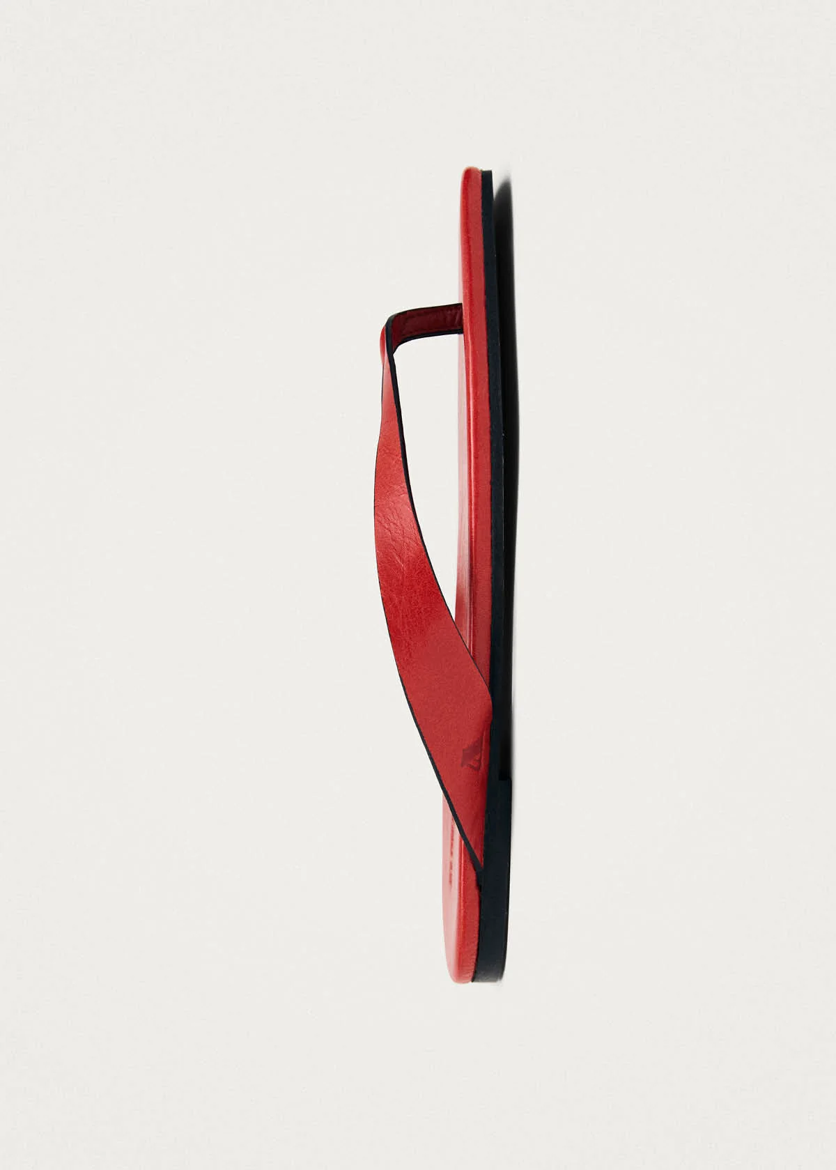 Ola Rift Red Leather Sandals - Image 4