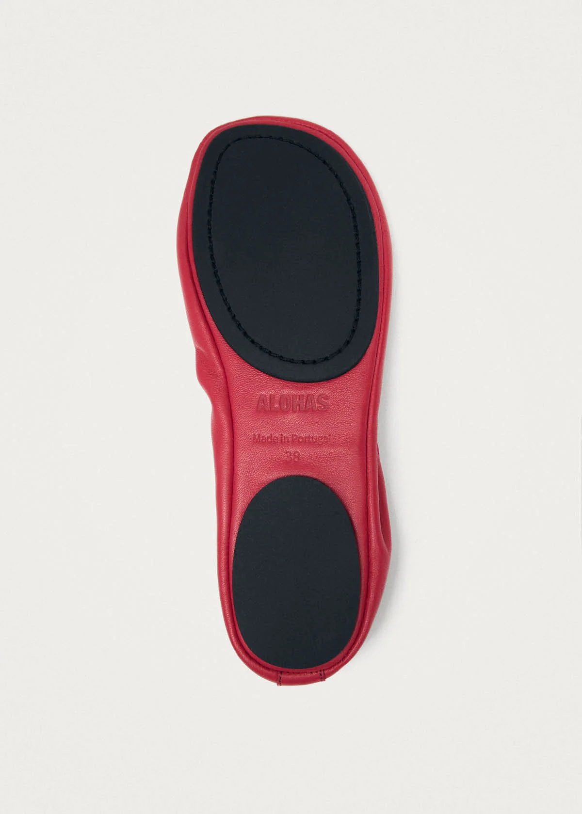 Rosalind Barefoot Red Leather Ballet Flats - Image 6
