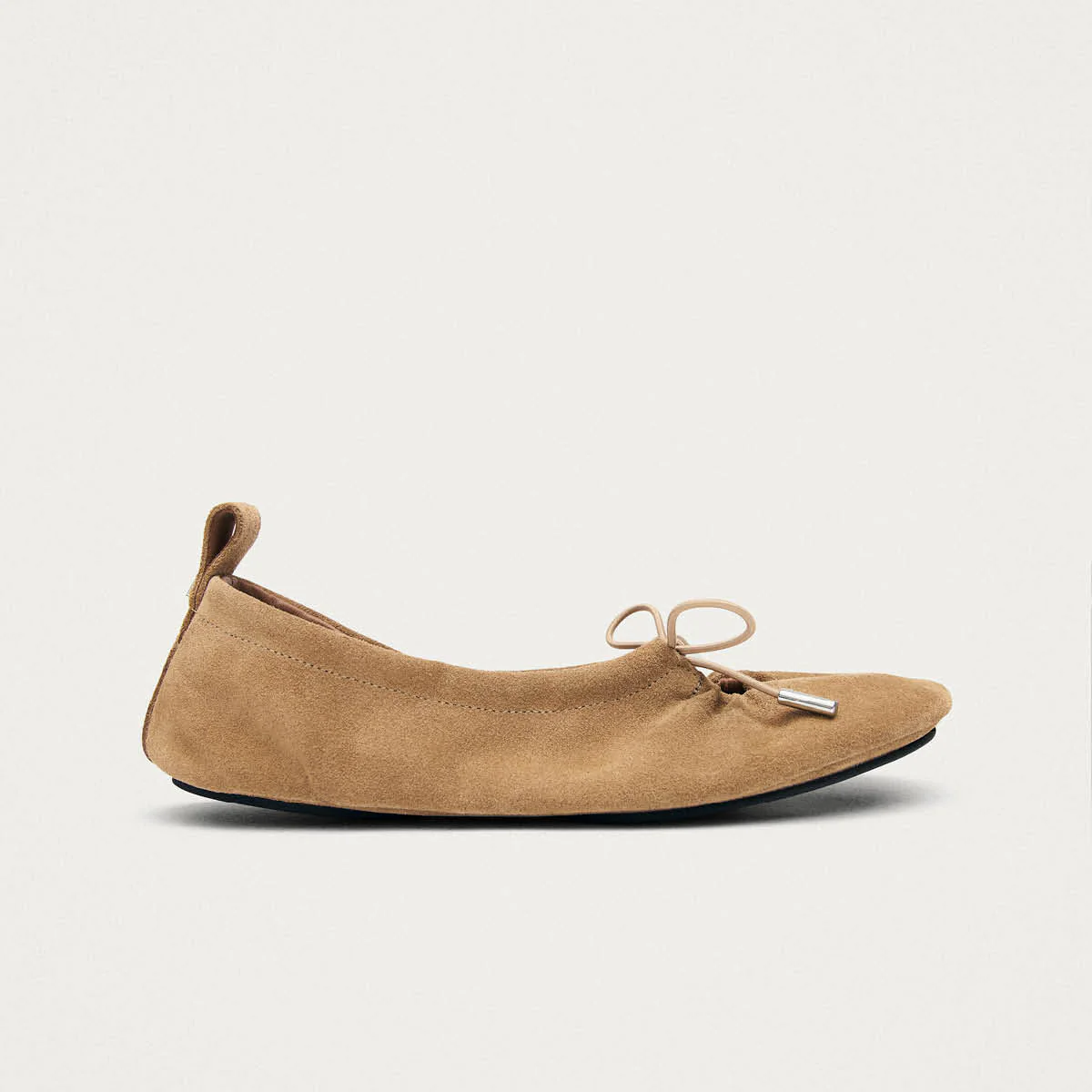 Rosalind Barefoot Suede Sand Leather Ballet Flats - Image 3