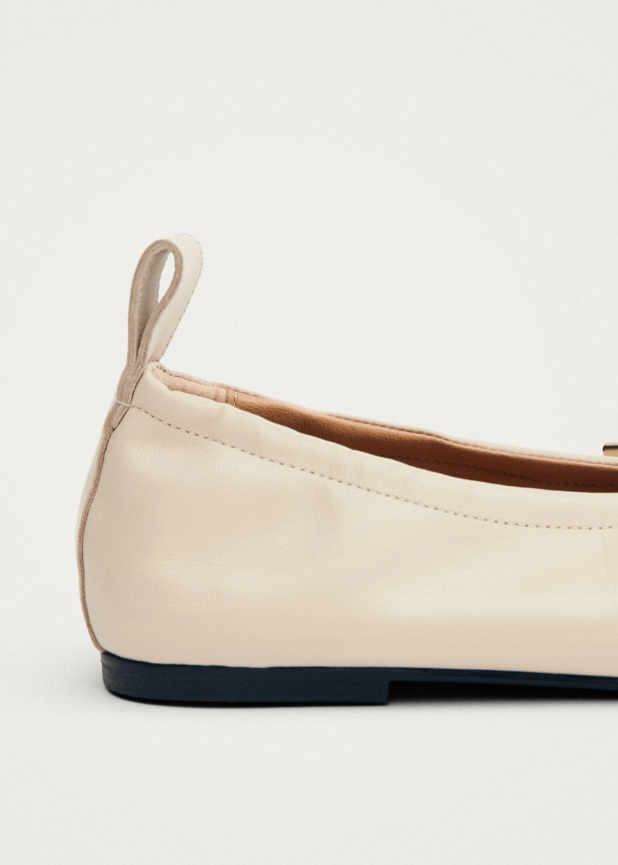 Rosalind Cream Leather Ballet Flats - Image 7