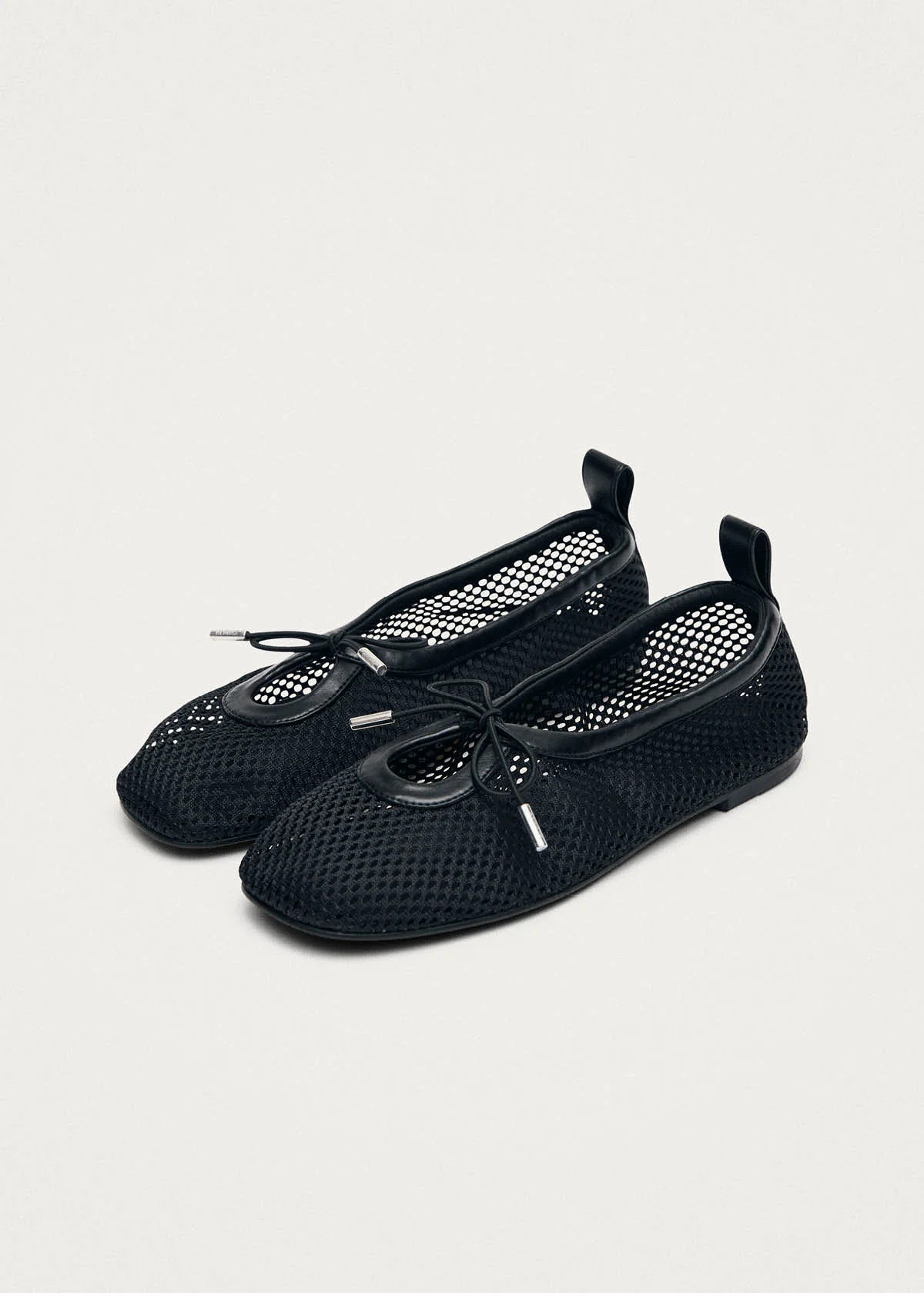 Rosalind Mesh Black Ballet Flats - Image 5