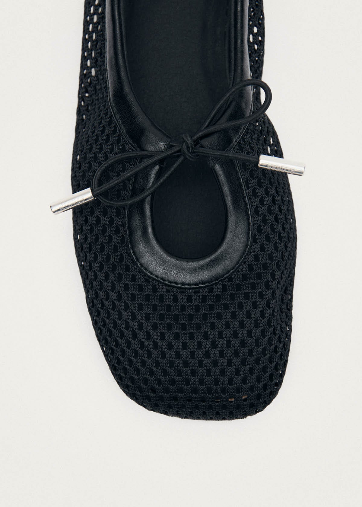 Rosalind Mesh Black Ballet Flats - Image 6