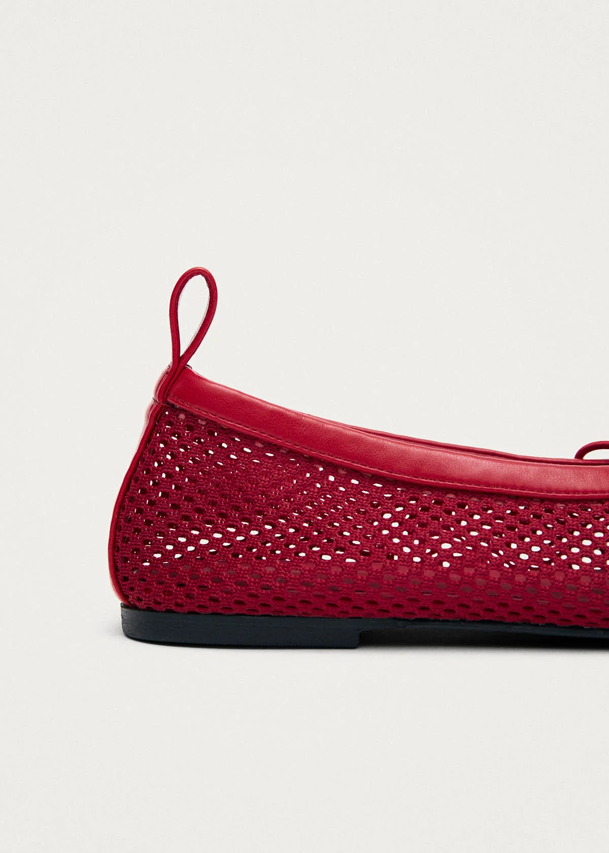 Rosalind Mesh Red Leather Ballet Flats - Image 7