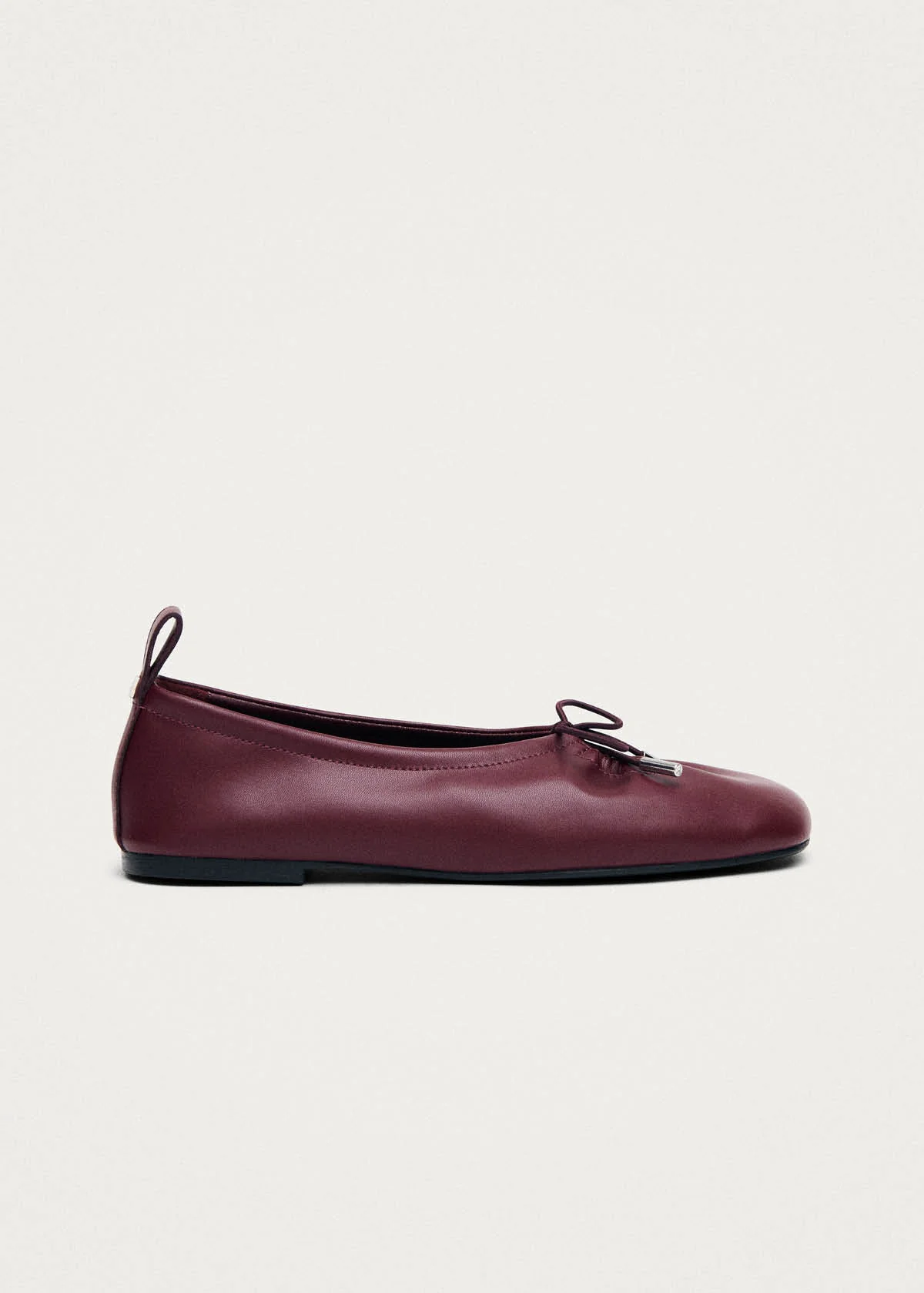 Rosalind Burgundy Vegan Leather Ballet Flats - Image 4