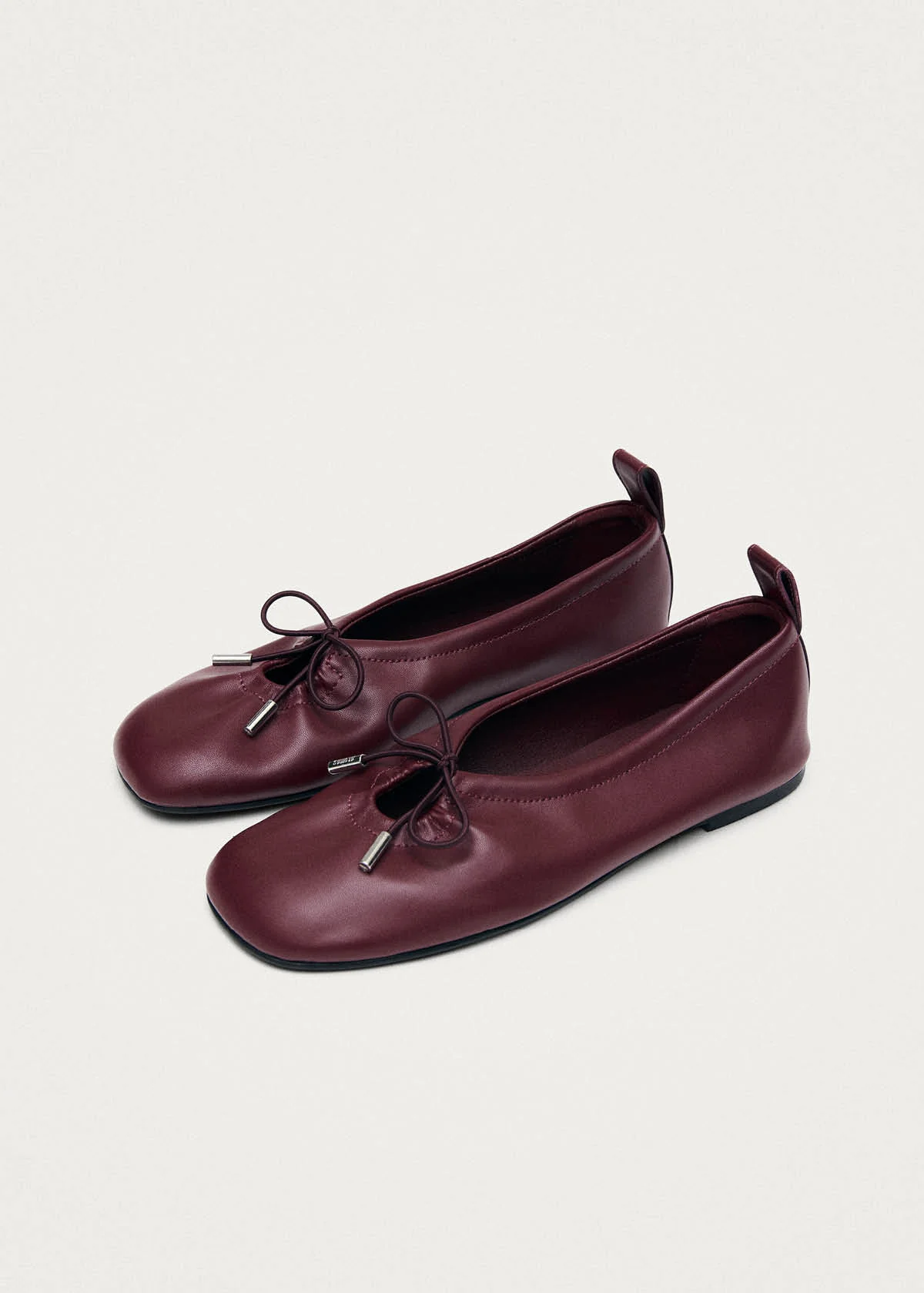 Rosalind Burgundy Vegan Leather Ballet Flats - Image 5