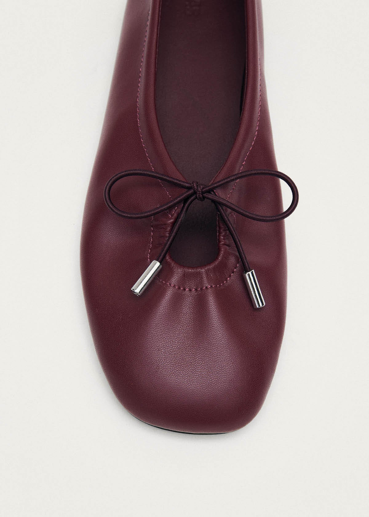 Rosalind Burgundy Vegan Leather Ballet Flats - Image 6