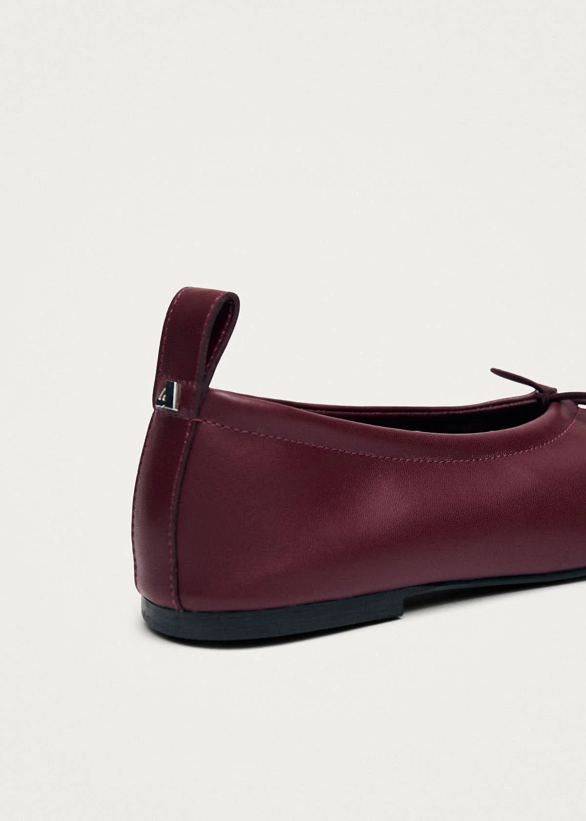 Rosalind Burgundy Vegan Leather Ballet Flats - Image 7