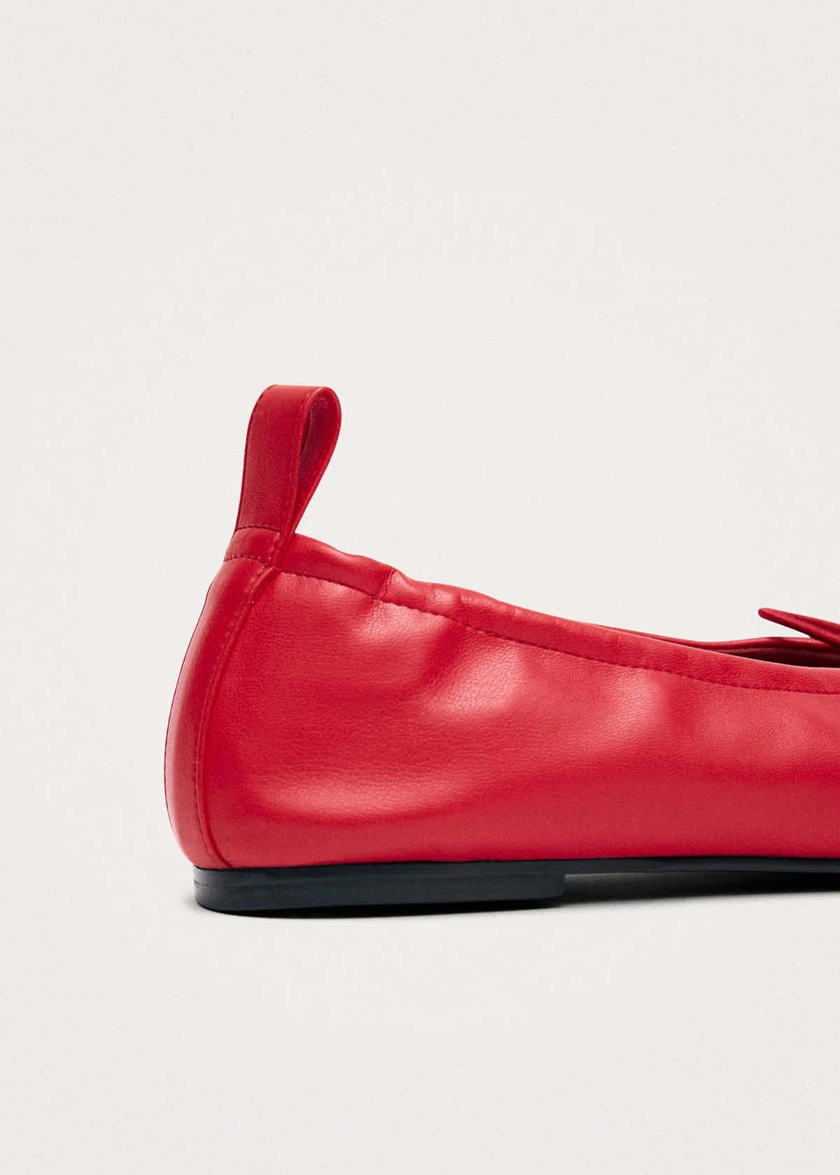 Rosalind Red Vegan Leather Ballet Flats - Image 7