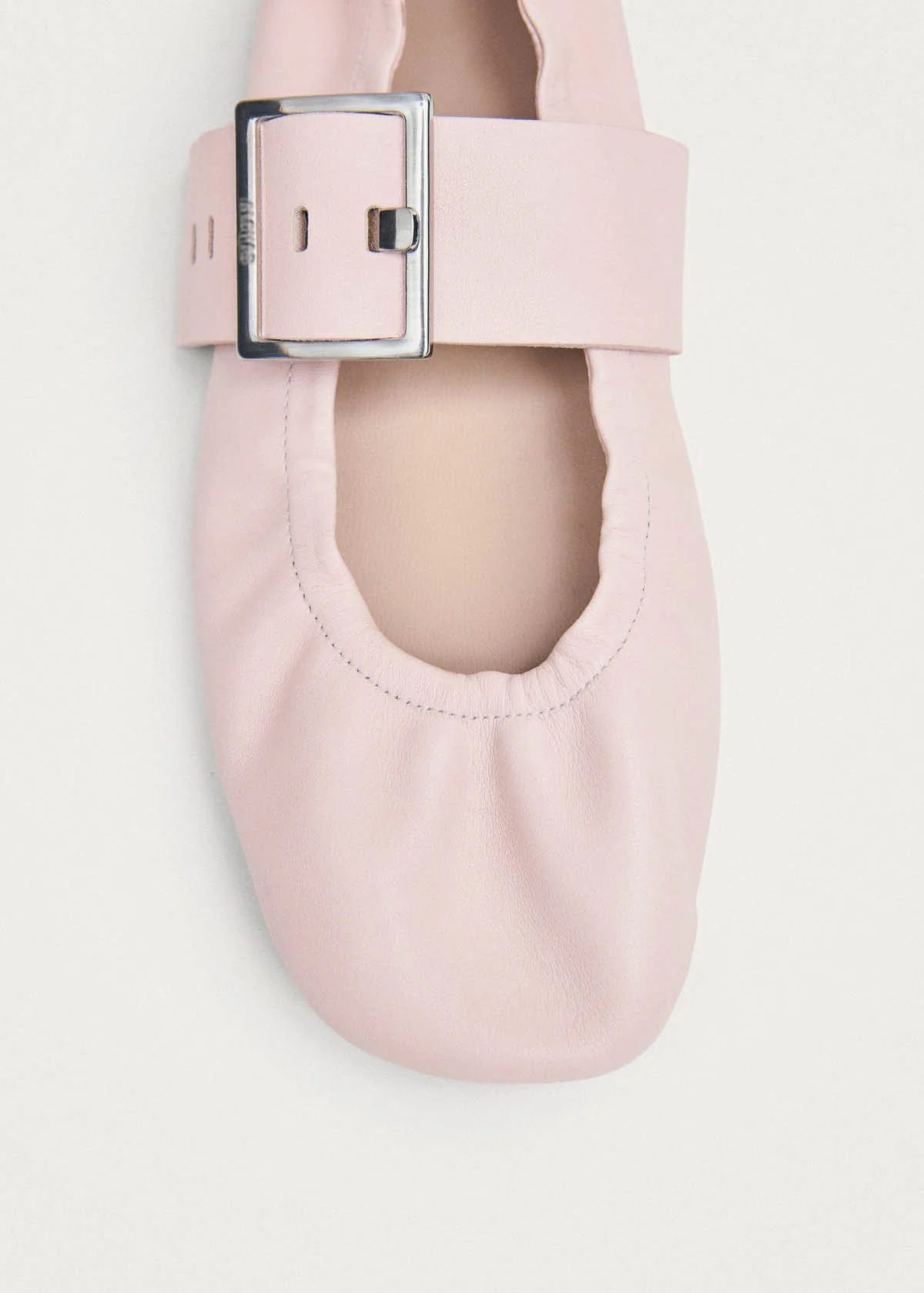 Sarea Pink Leather Ballet Flats - Image 6