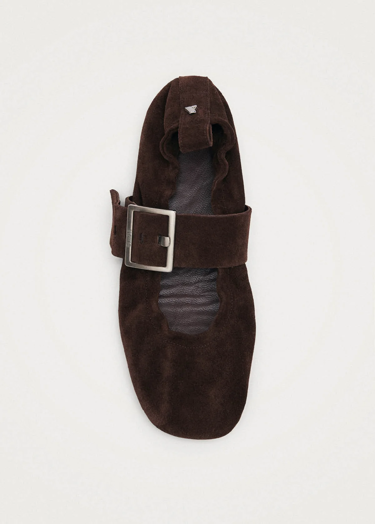 Sarea Suede Brown Leather Ballet Flats