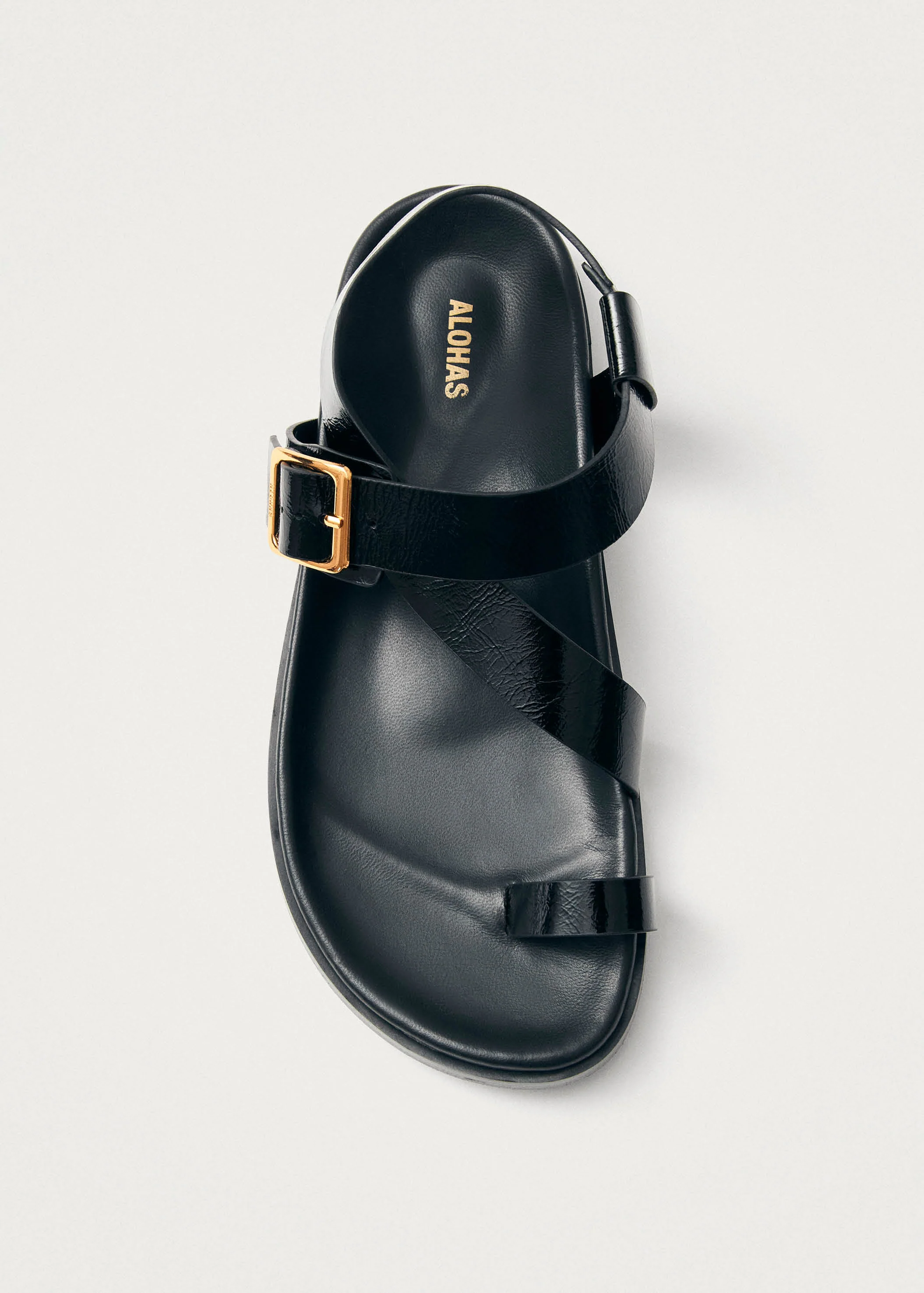 Siren Onix Black Leather Sandals - Image 5