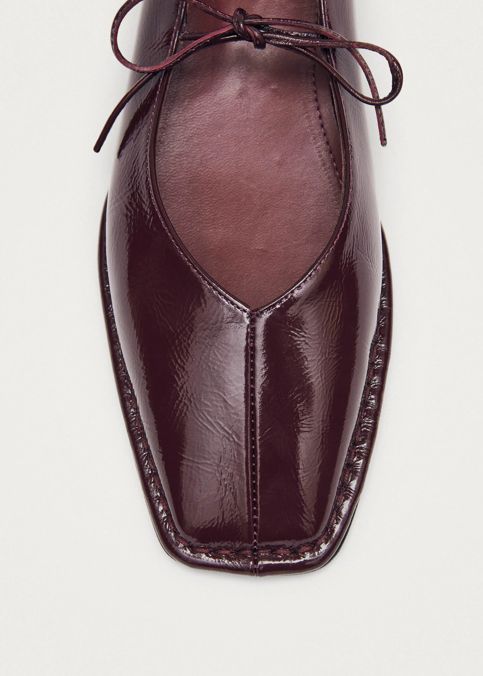 Sway Burgundy Leather Ballet Flats - Image 6