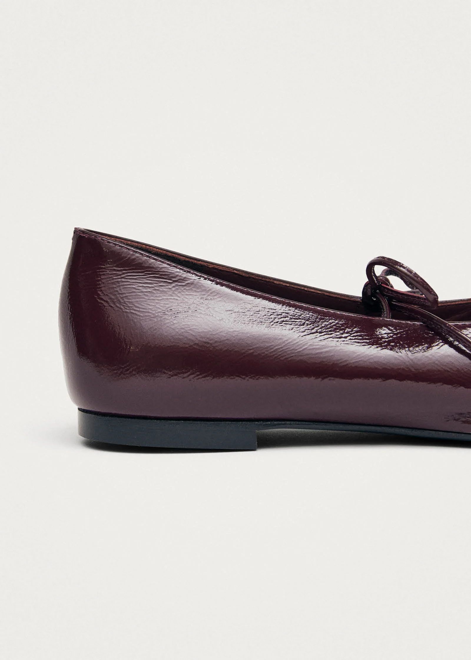 Sway Burgundy Leather Ballet Flats - Image 7