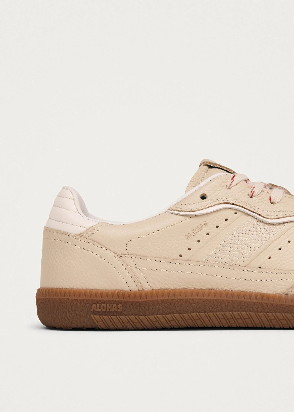 Tb.490 Rife Grain Cream Leather Sneakers - Image 8