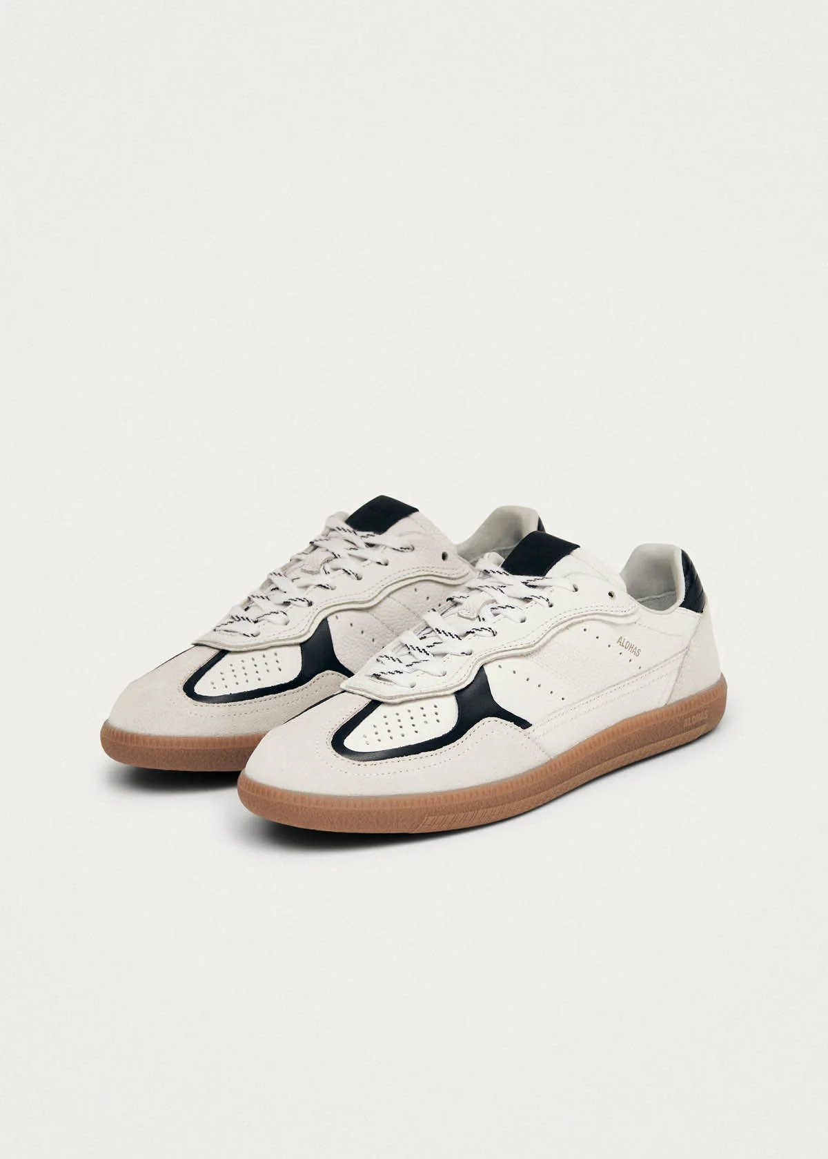 Tb.490 Rife Grain White Black Leather Sneakers - Image 2