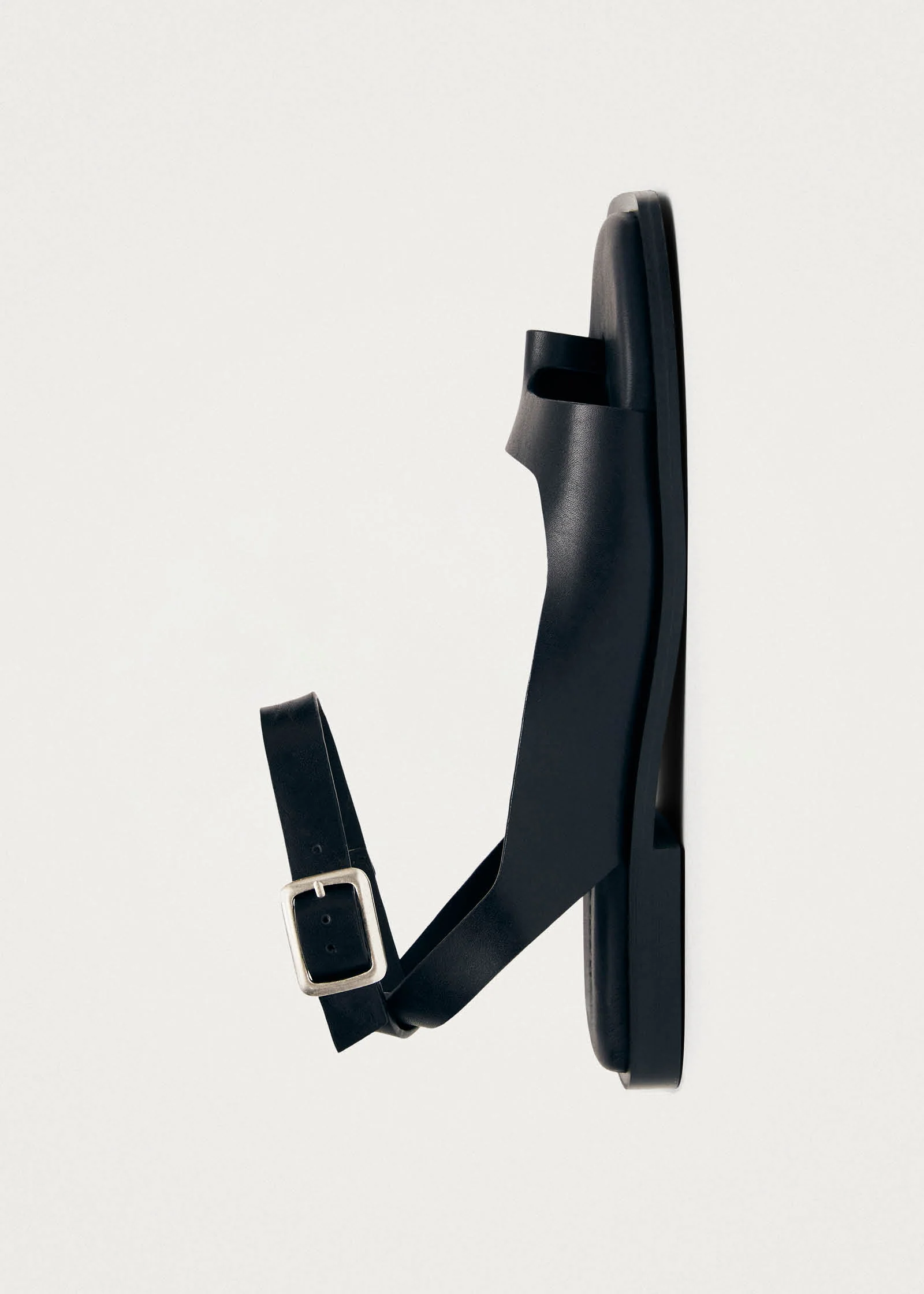 Tebas Black Leather Sandals - Image 4