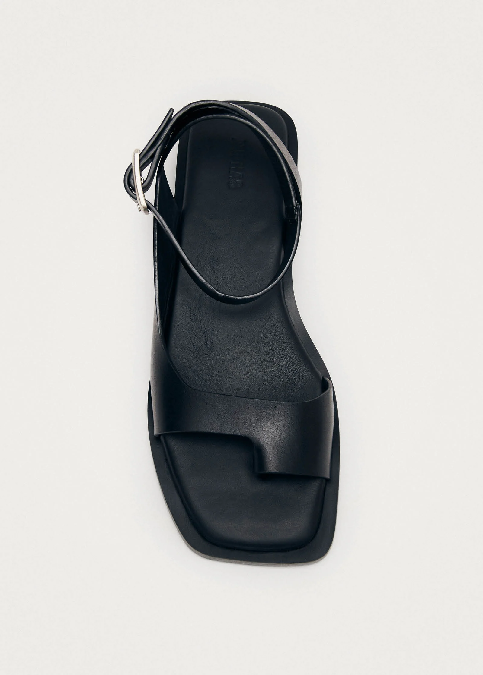 Tebas Black Leather Sandals - Image 5