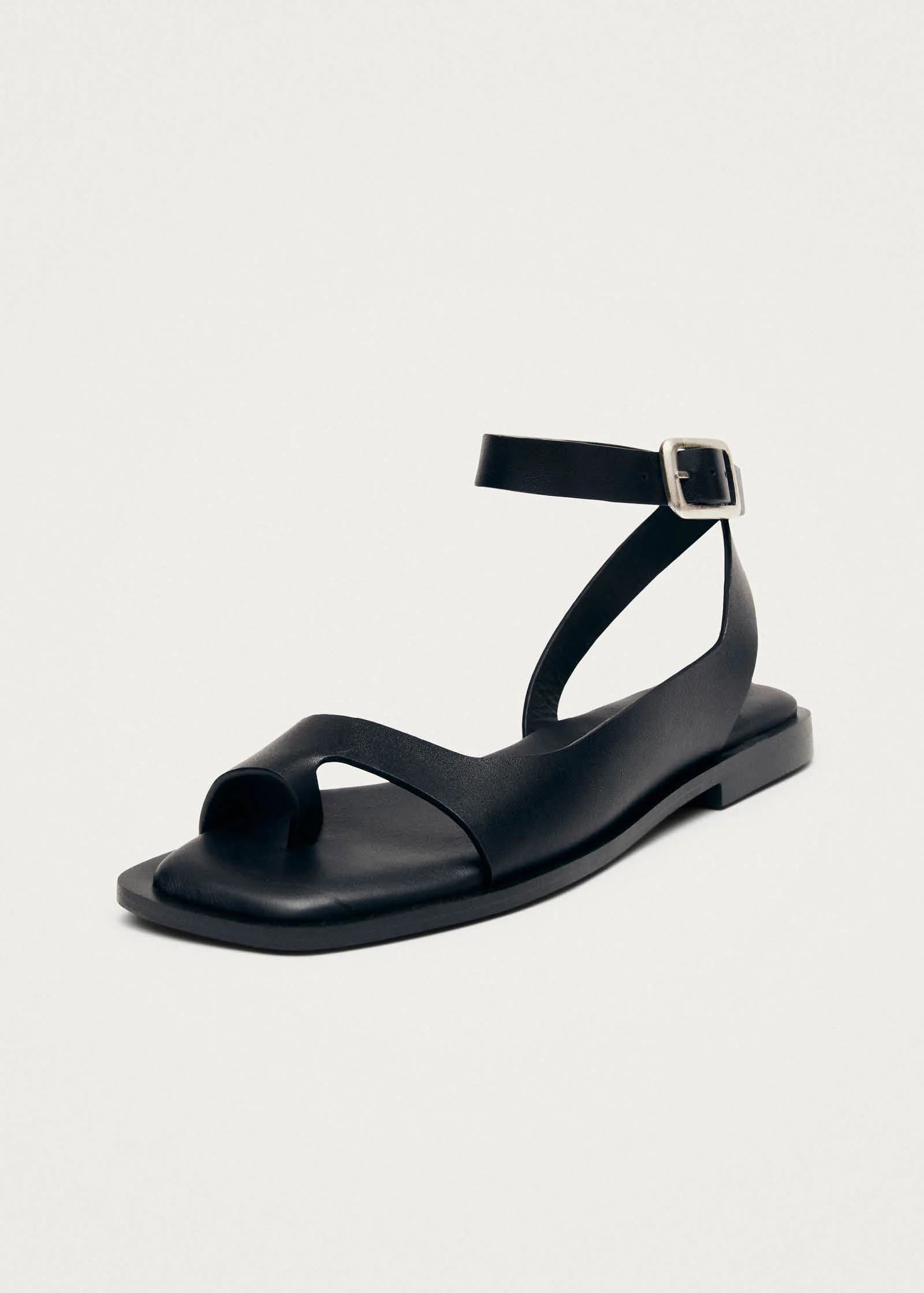 Tebas Black Leather Sandals - Image 6